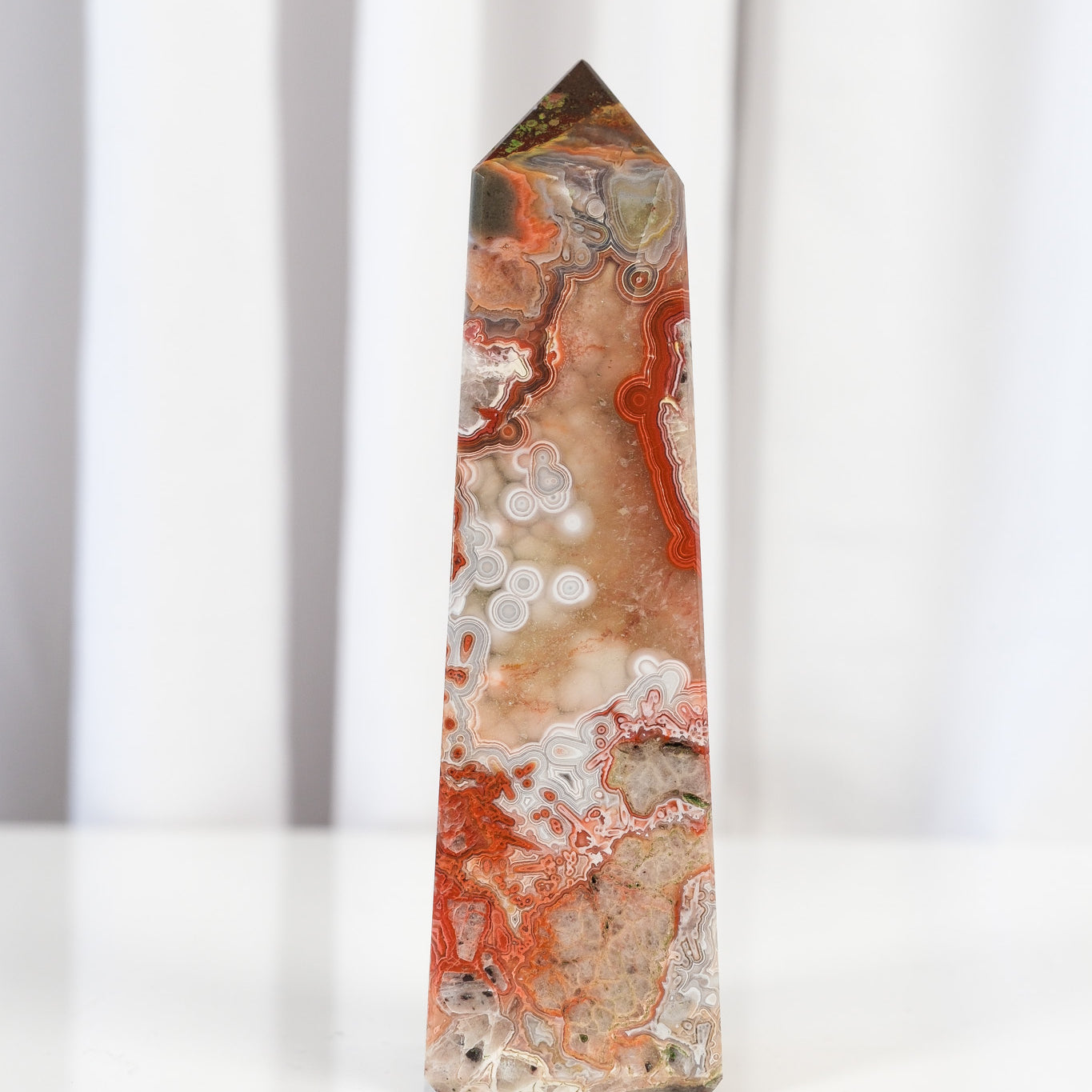 Mexican Crazy Lace Agate Tower