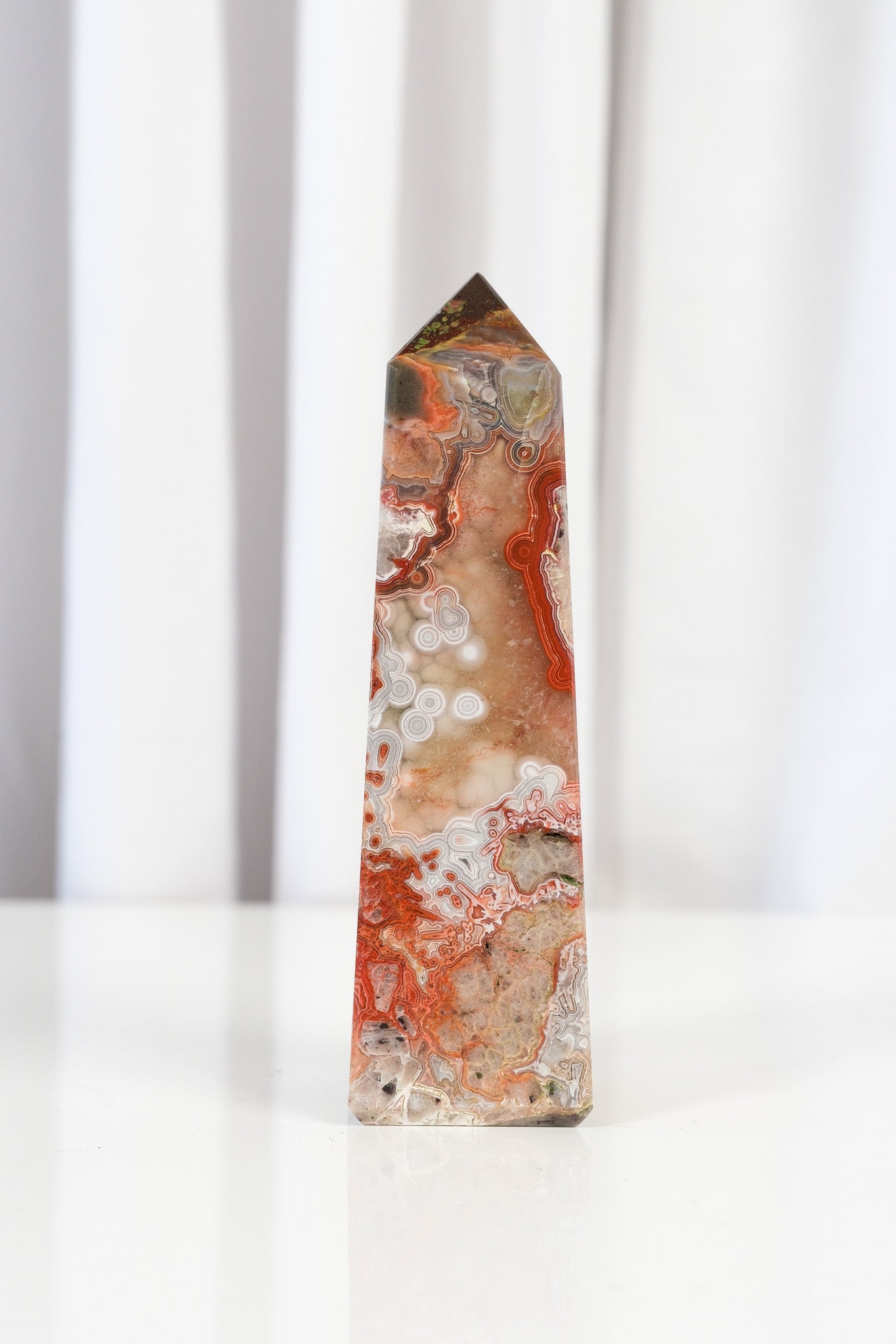 Mexican Crazy Lace Agate Tower