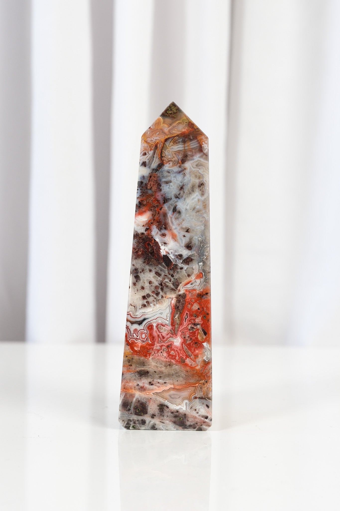 Mexican Crazy Lace Agate Tower