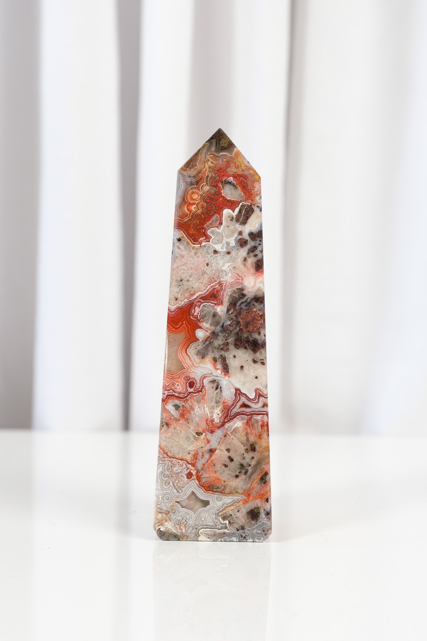 Mexican Crazy Lace Agate Tower