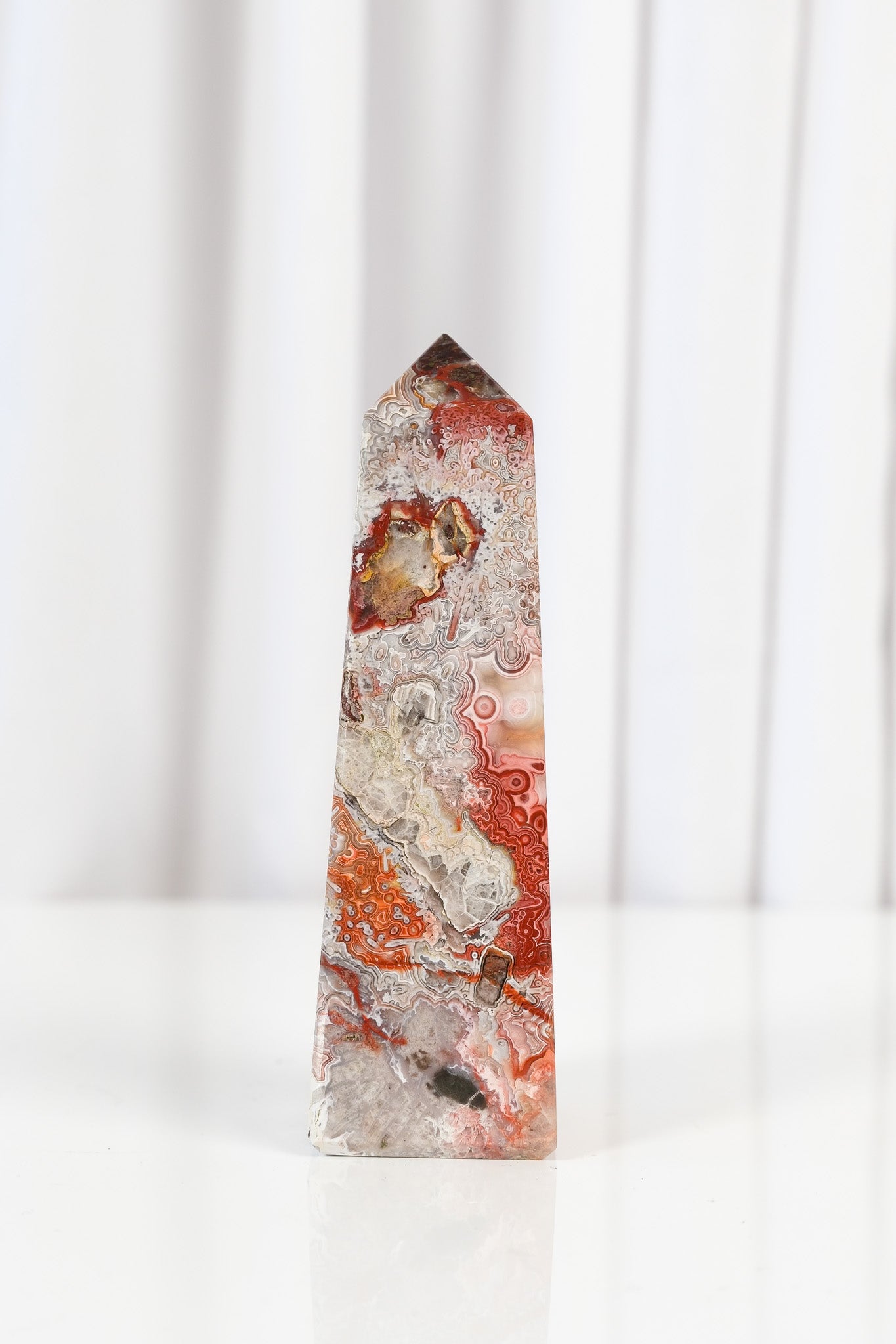 Mexican Crazy Lace Agate Tower
