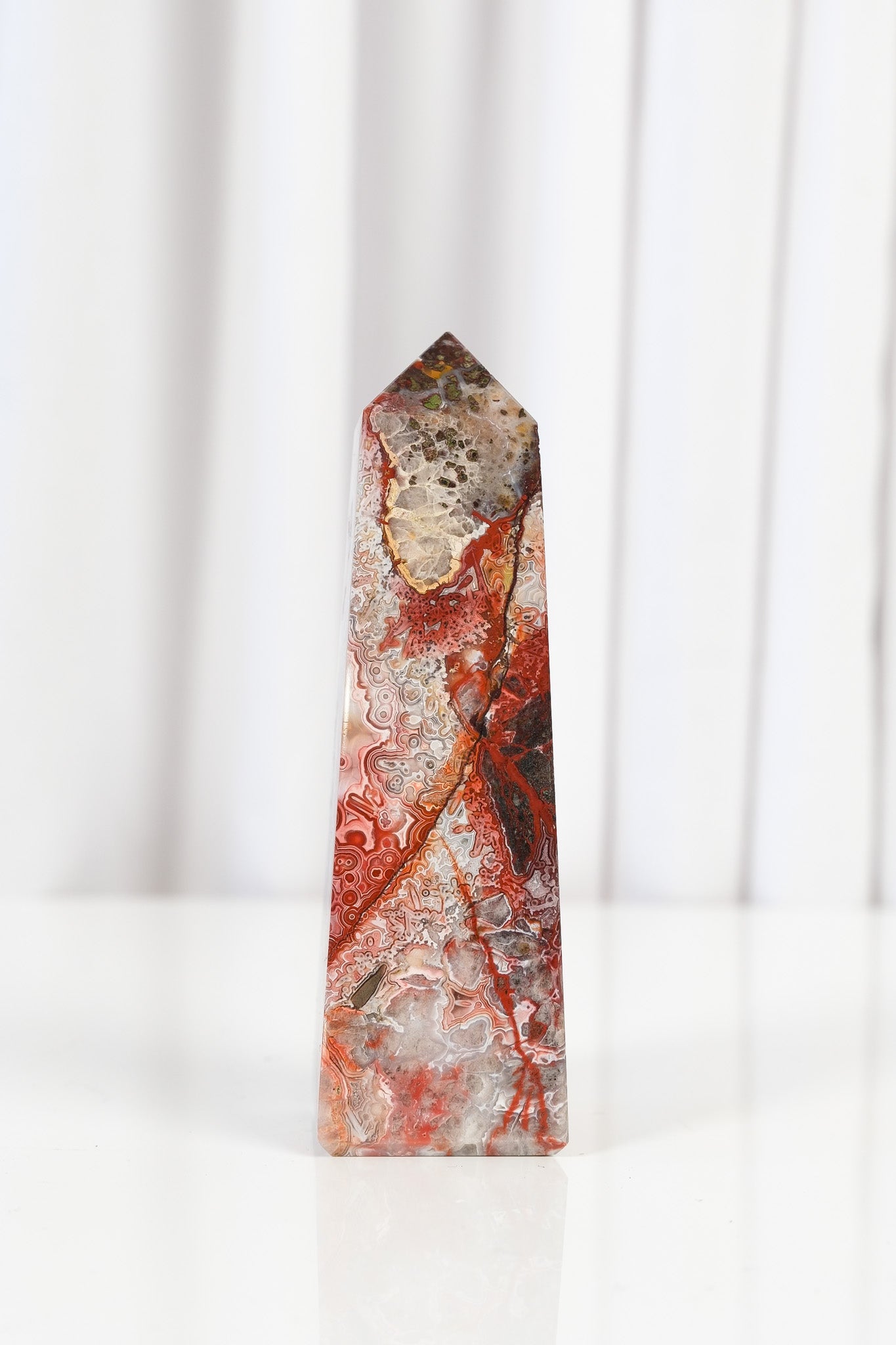 Mexican Crazy Lace Agate Tower