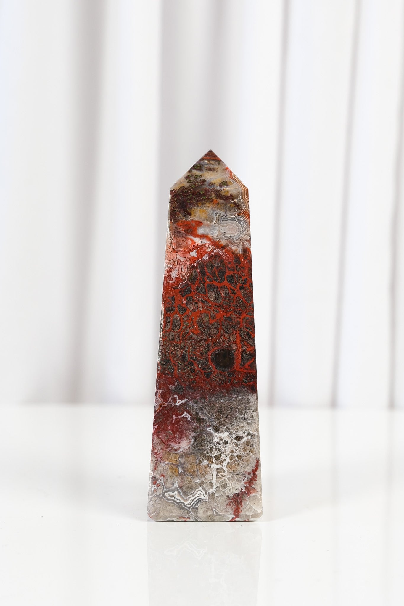 Mexican Crazy Lace Agate Tower