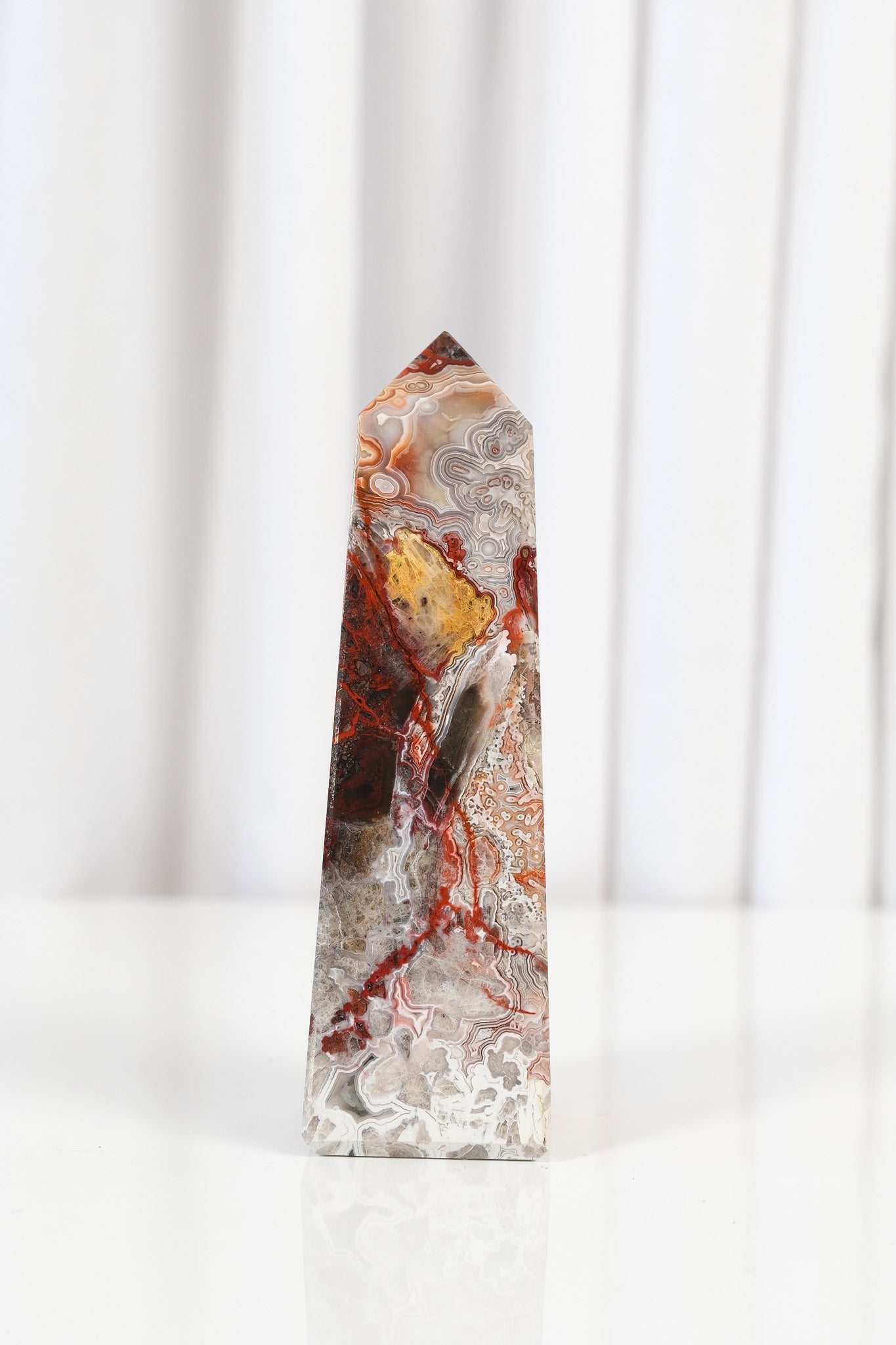 Mexican Crazy Lace Agate Tower