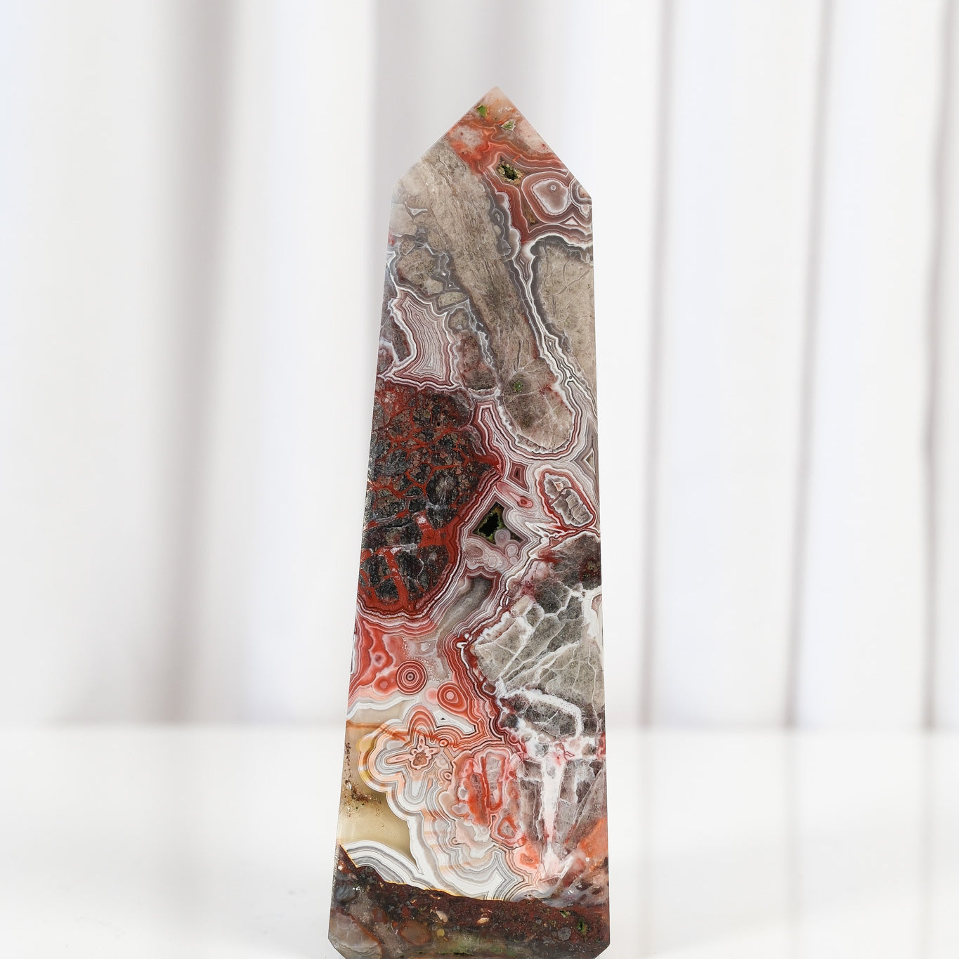 Mexican Crazy Lace Agate Tower