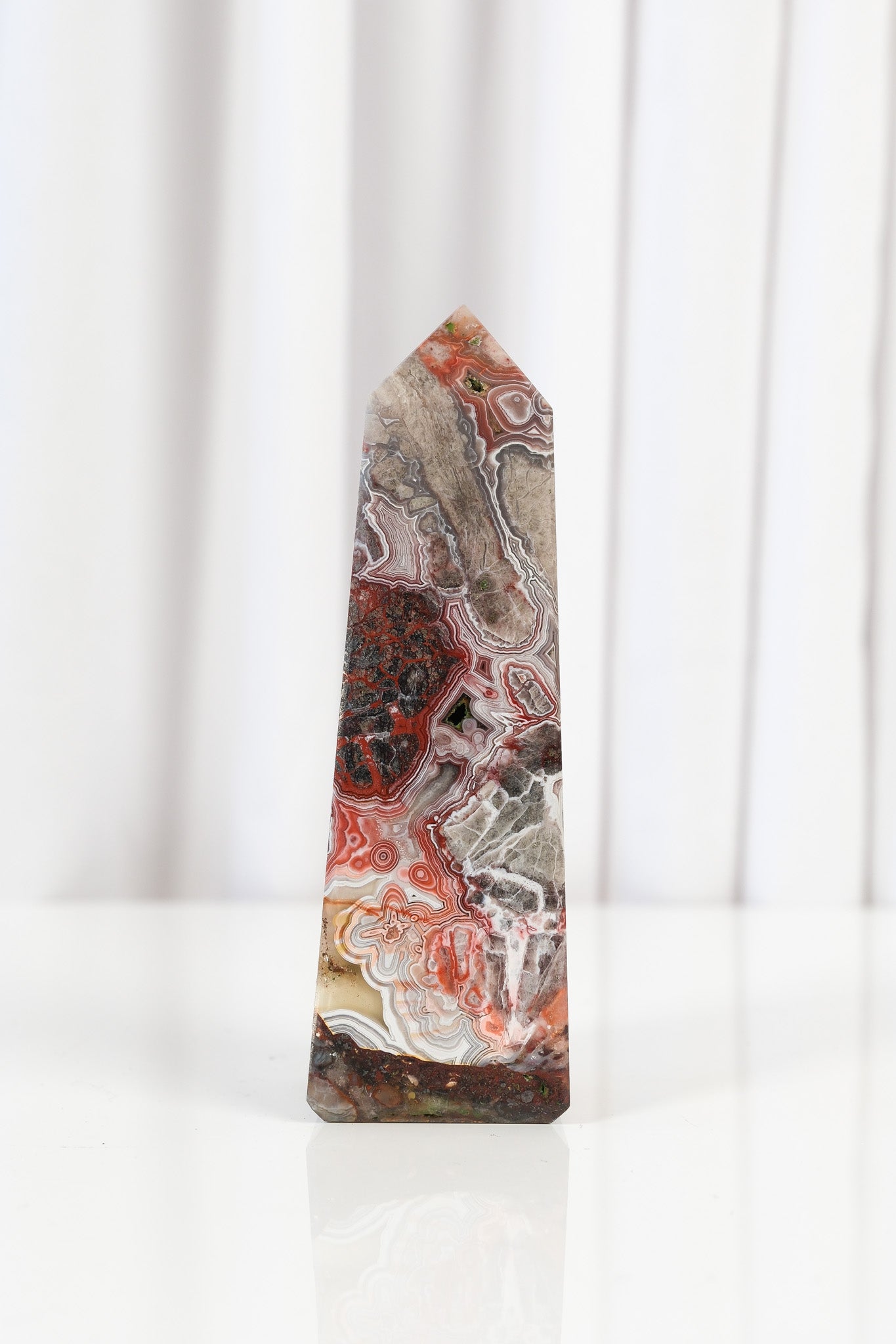 Mexican Crazy Lace Agate Tower