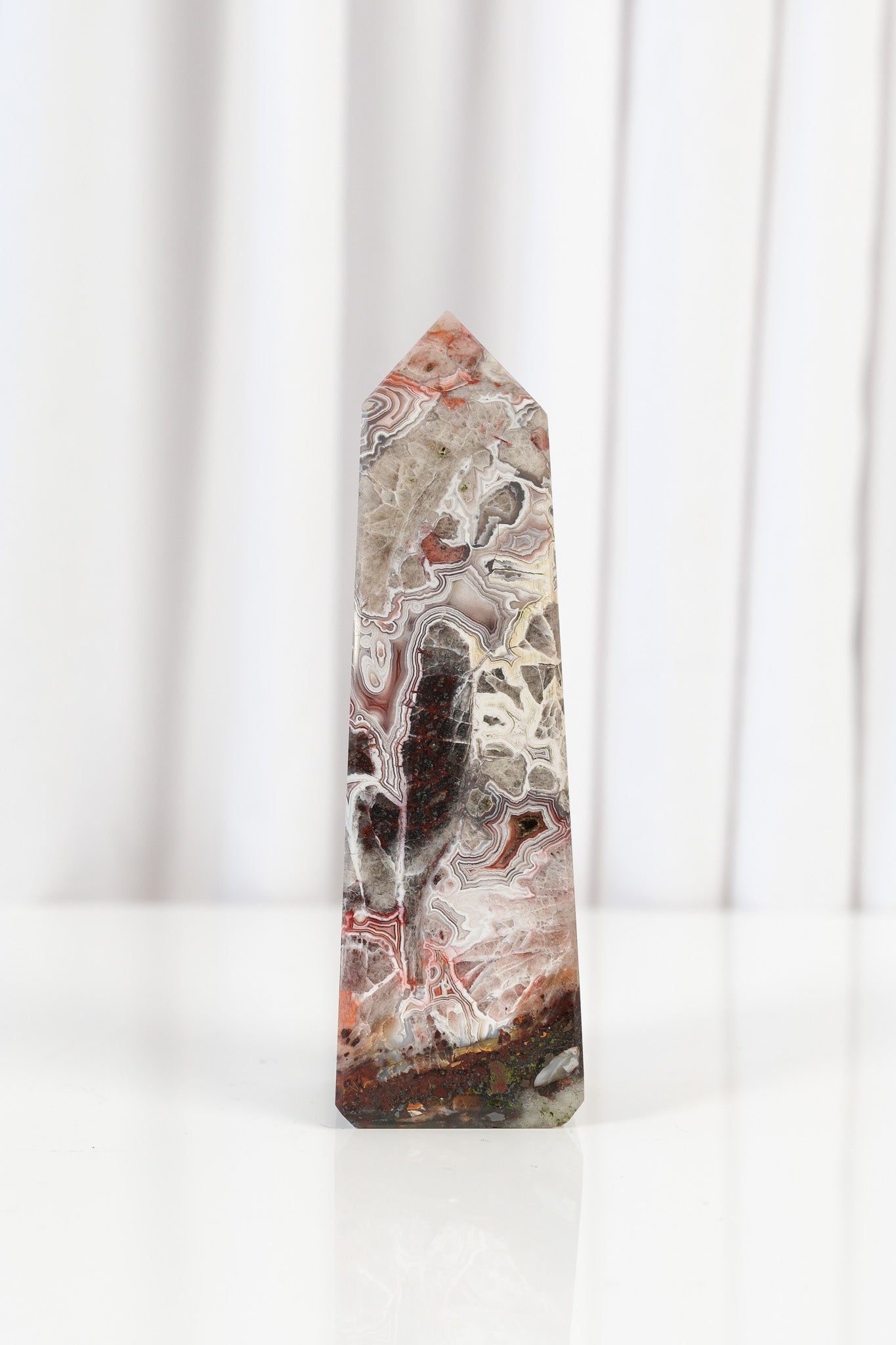 Mexican Crazy Lace Agate Tower