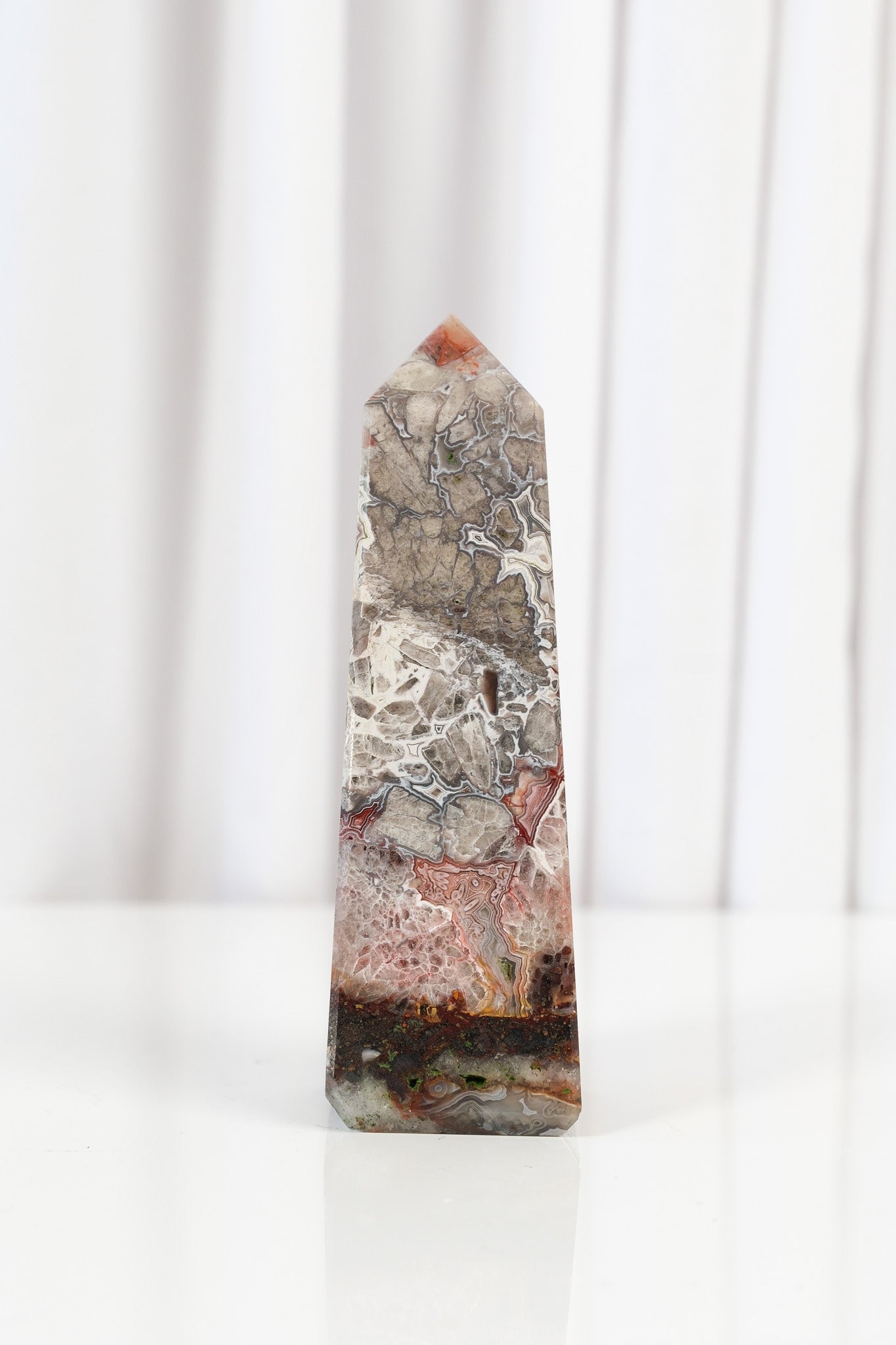 Mexican Crazy Lace Agate Tower