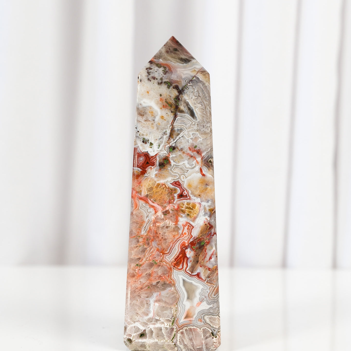 Mexican Crazy Lace Agate Tower