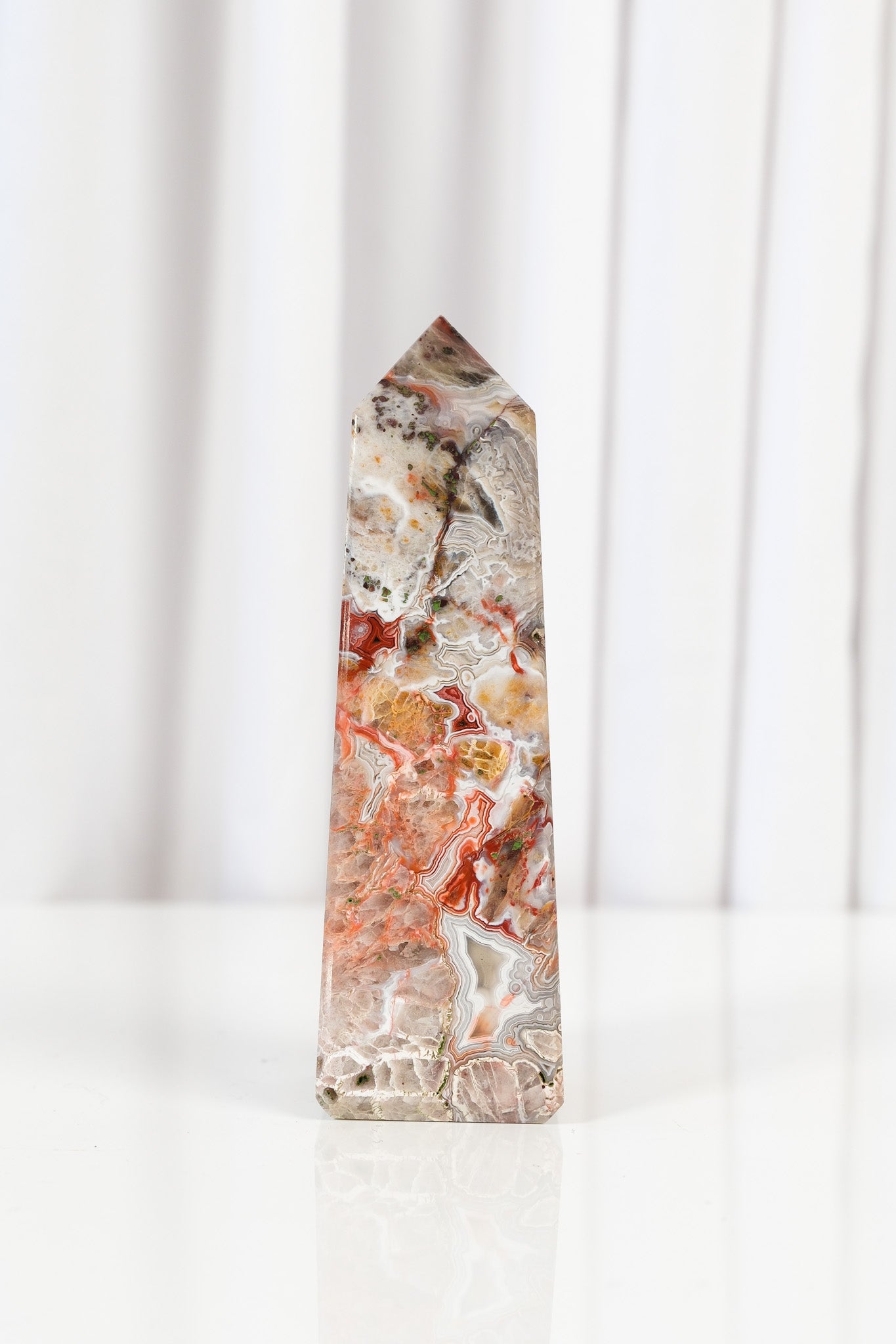 Mexican Crazy Lace Agate Tower