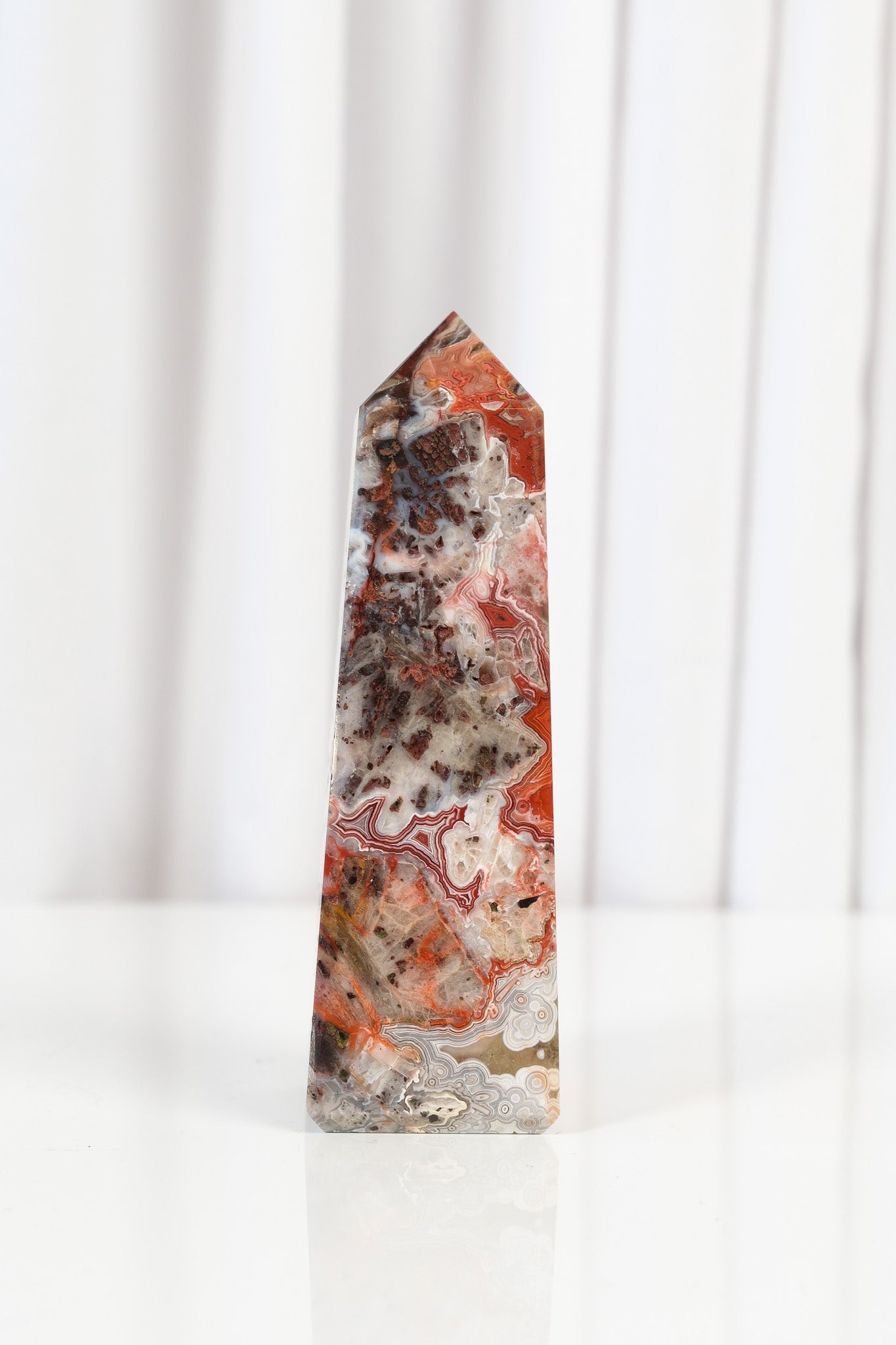 Mexican Crazy Lace Agate Tower