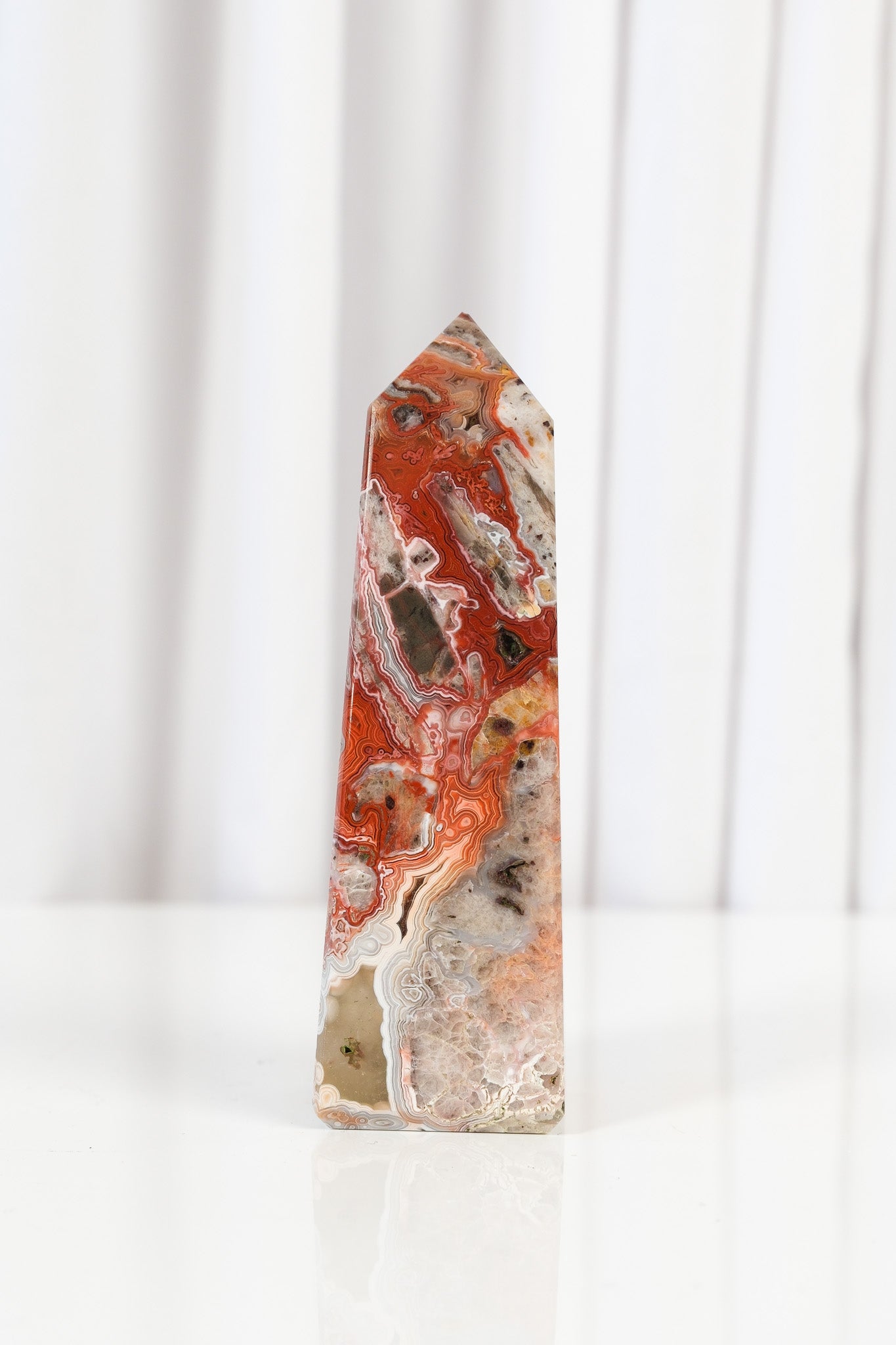 Mexican Crazy Lace Agate Tower