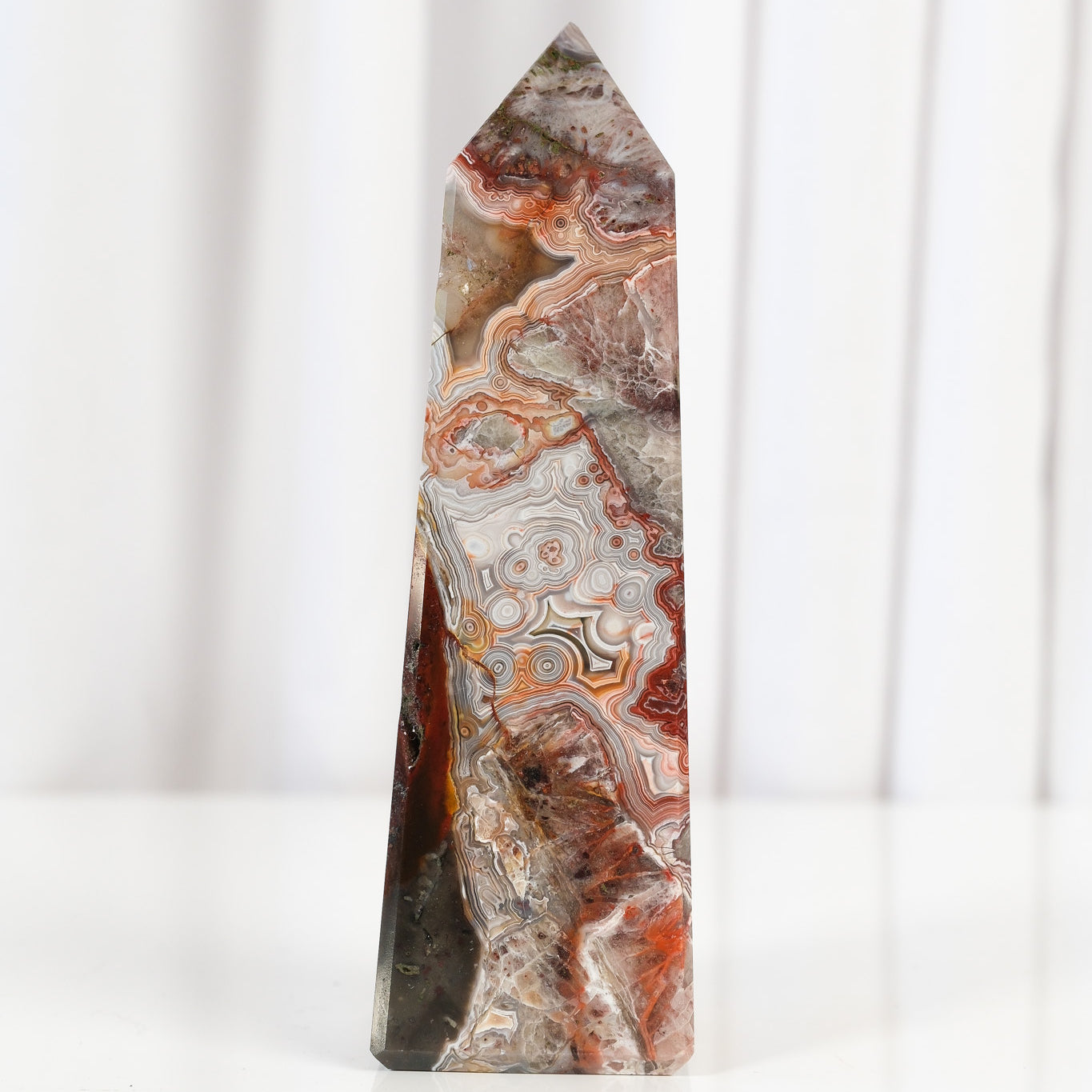 Mexican Crazy Lace Agate Tower