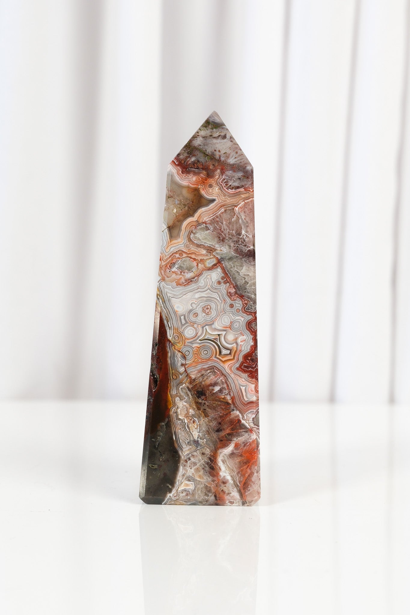 Mexican Crazy Lace Agate Tower