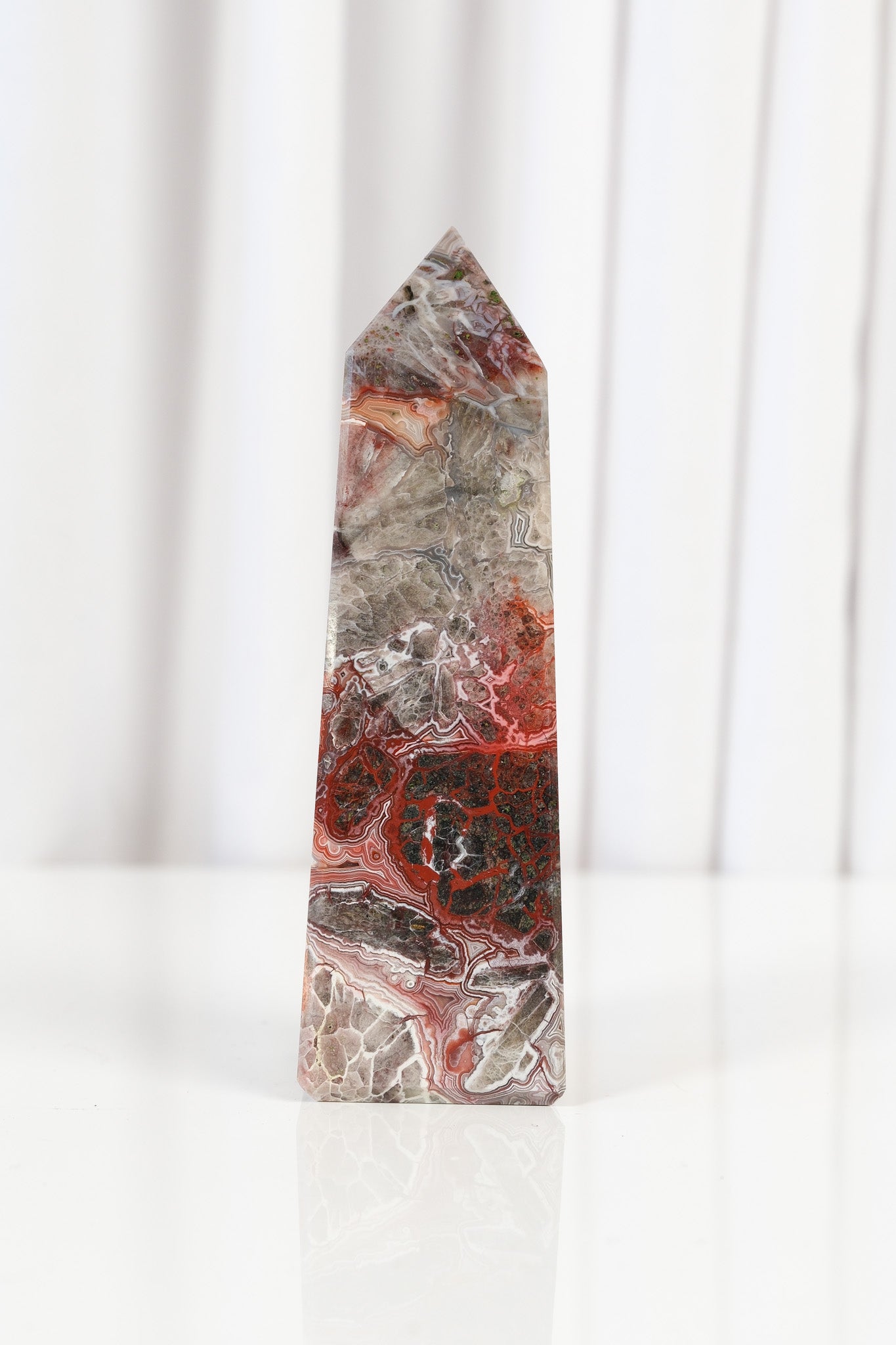 Mexican Crazy Lace Agate Tower