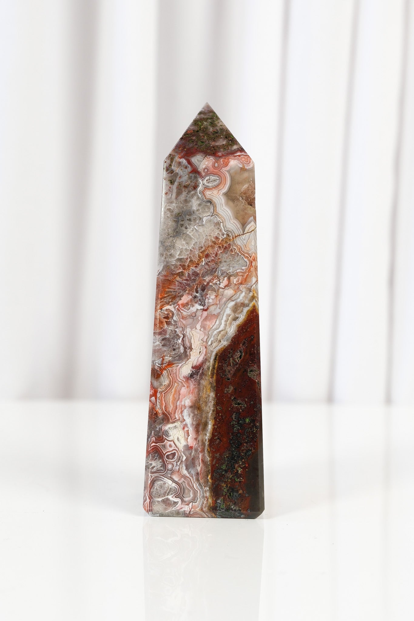 Mexican Crazy Lace Agate Tower