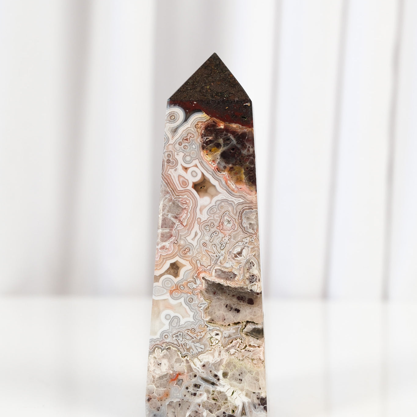 Mexican Crazy Lace Agate Tower