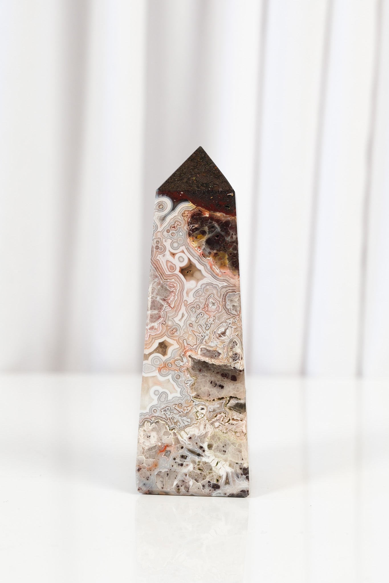 Mexican Crazy Lace Agate Tower