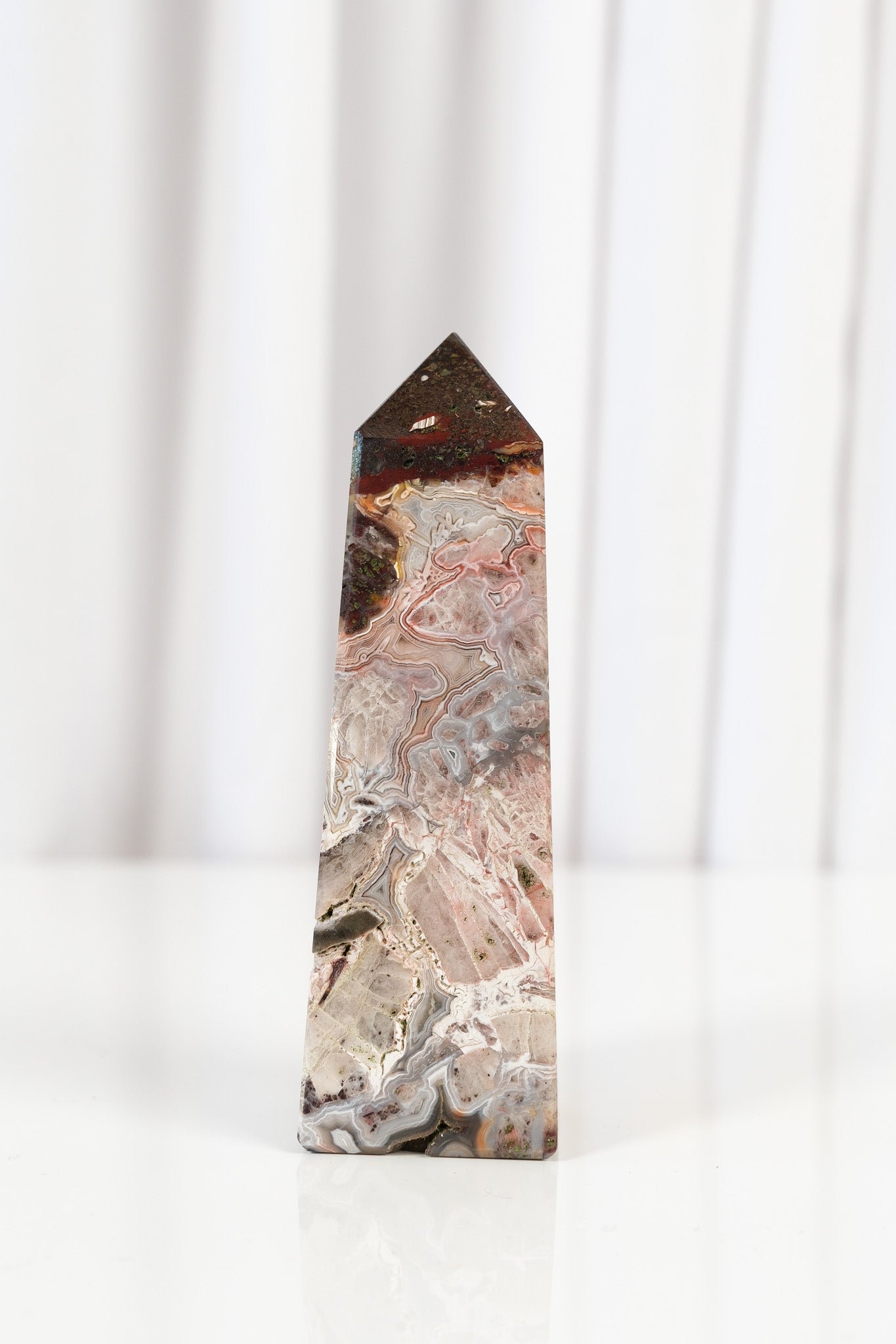 Mexican Crazy Lace Agate Tower
