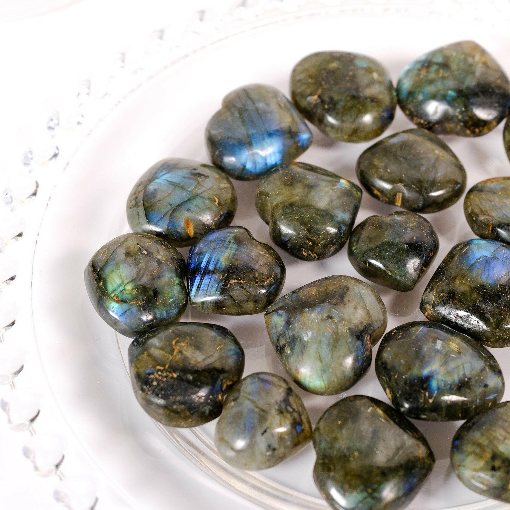 Labradorite Mini Heart Healing Crystal.