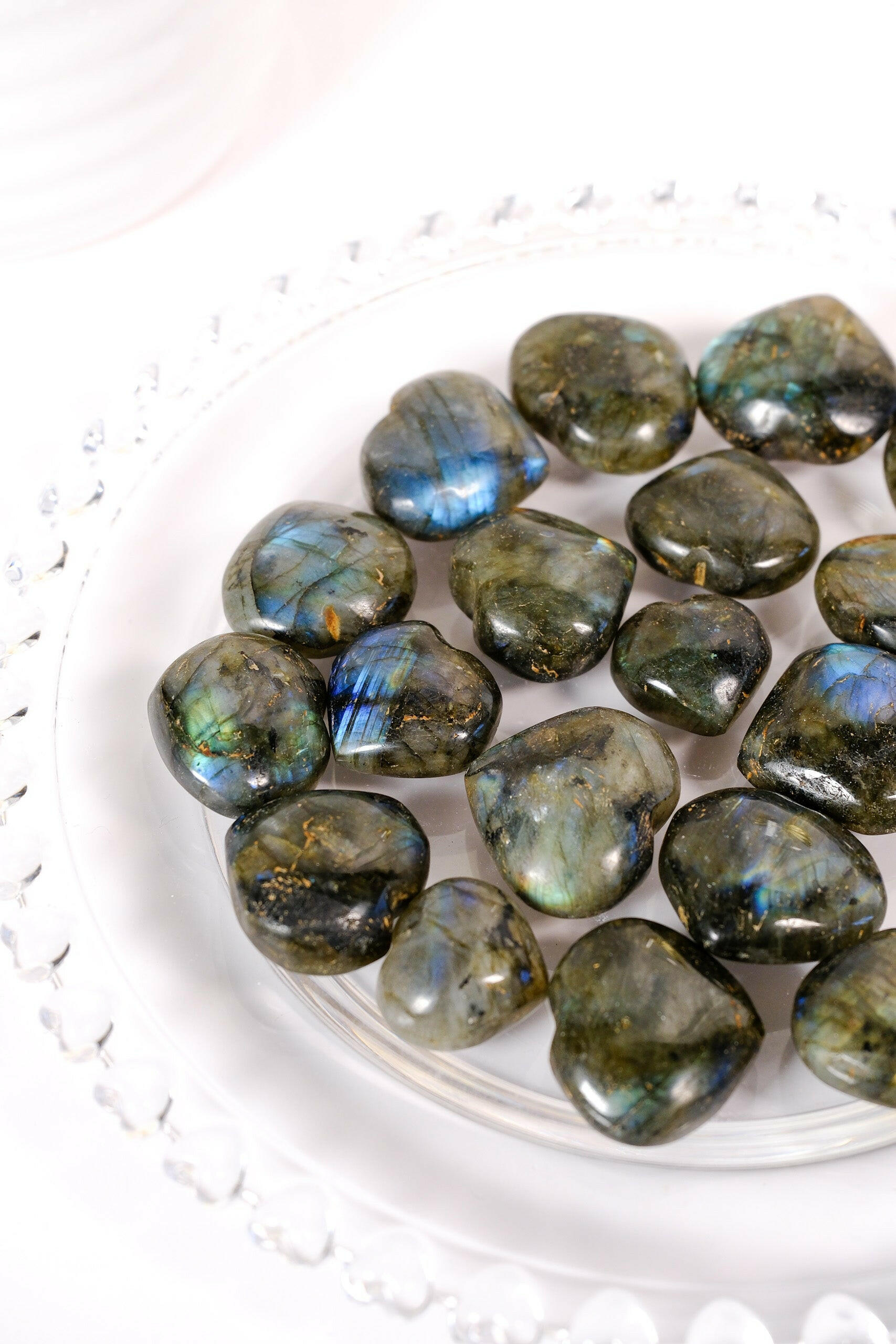 Labradorite Mini Heart Healing Crystal.