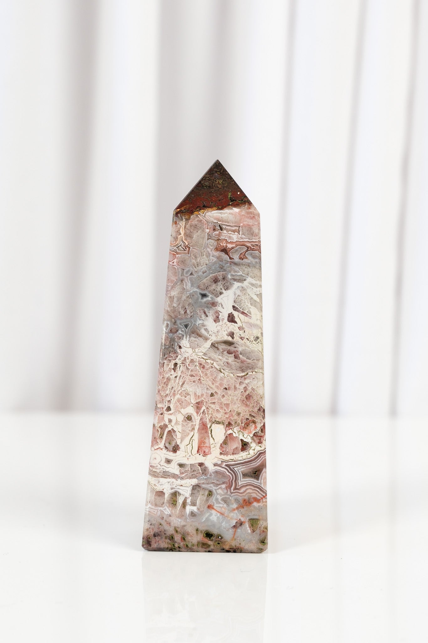 Mexican Crazy Lace Agate Tower