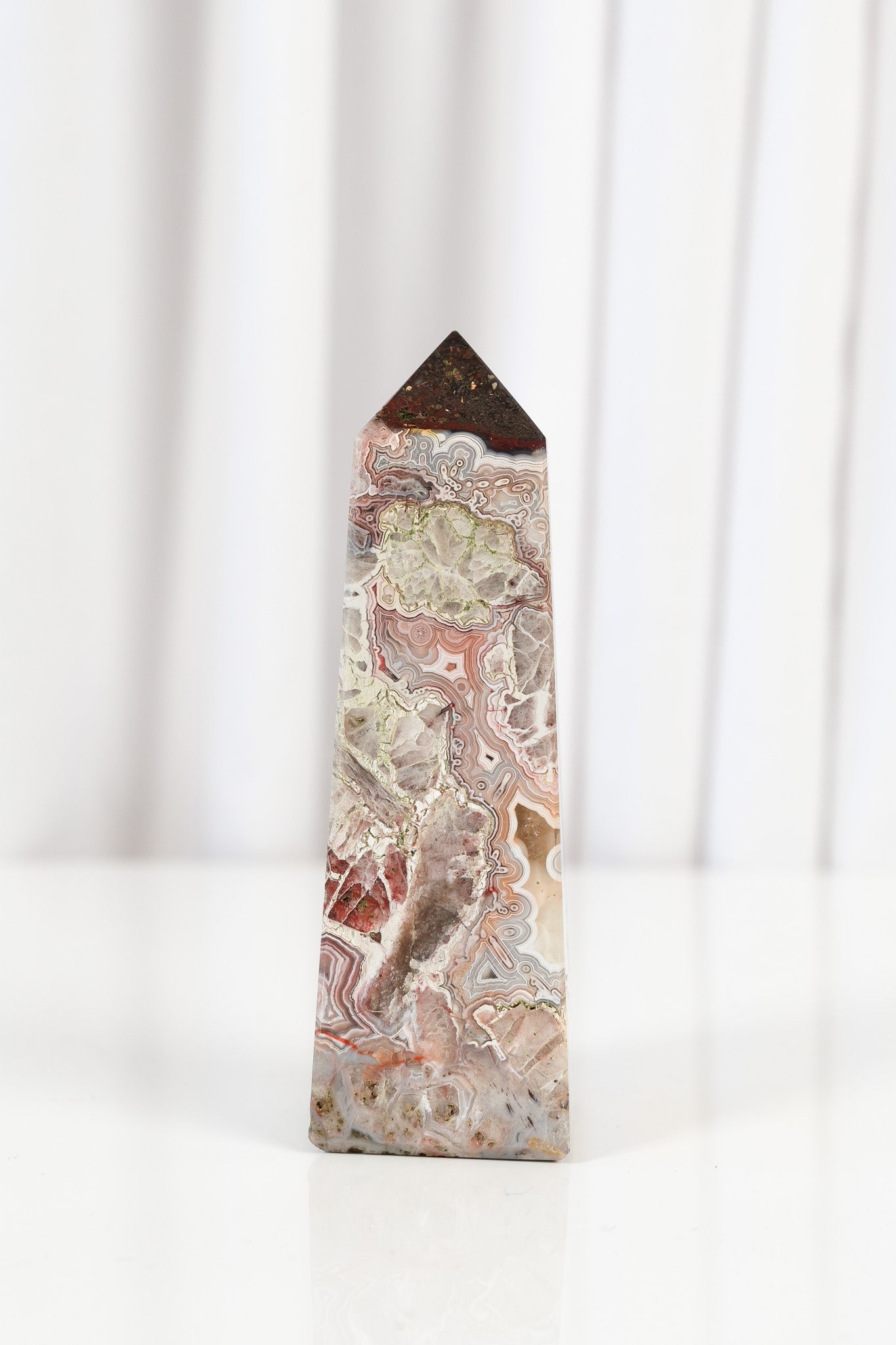 Mexican Crazy Lace Agate Tower