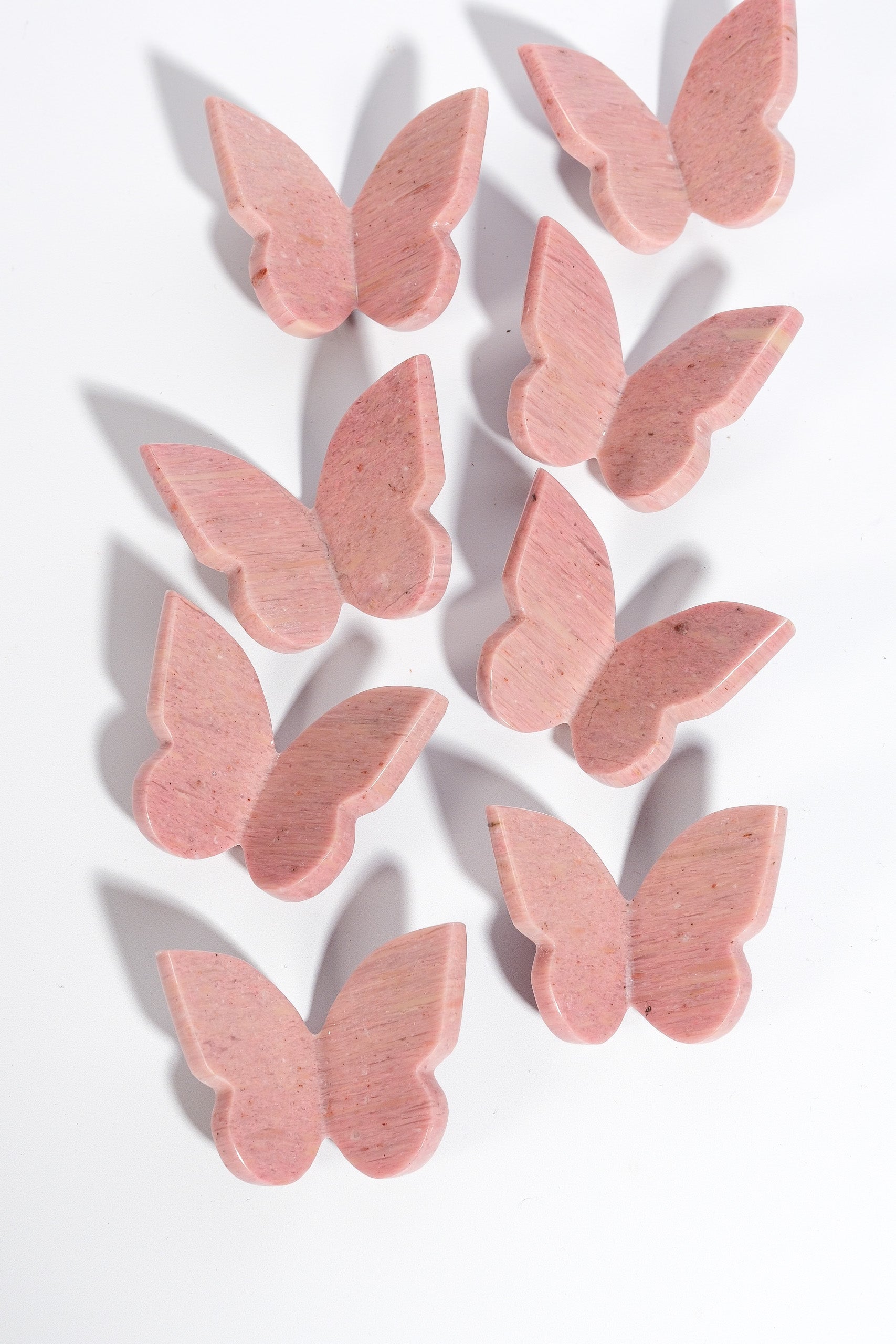 Pink Petrified Wood Butterfly
