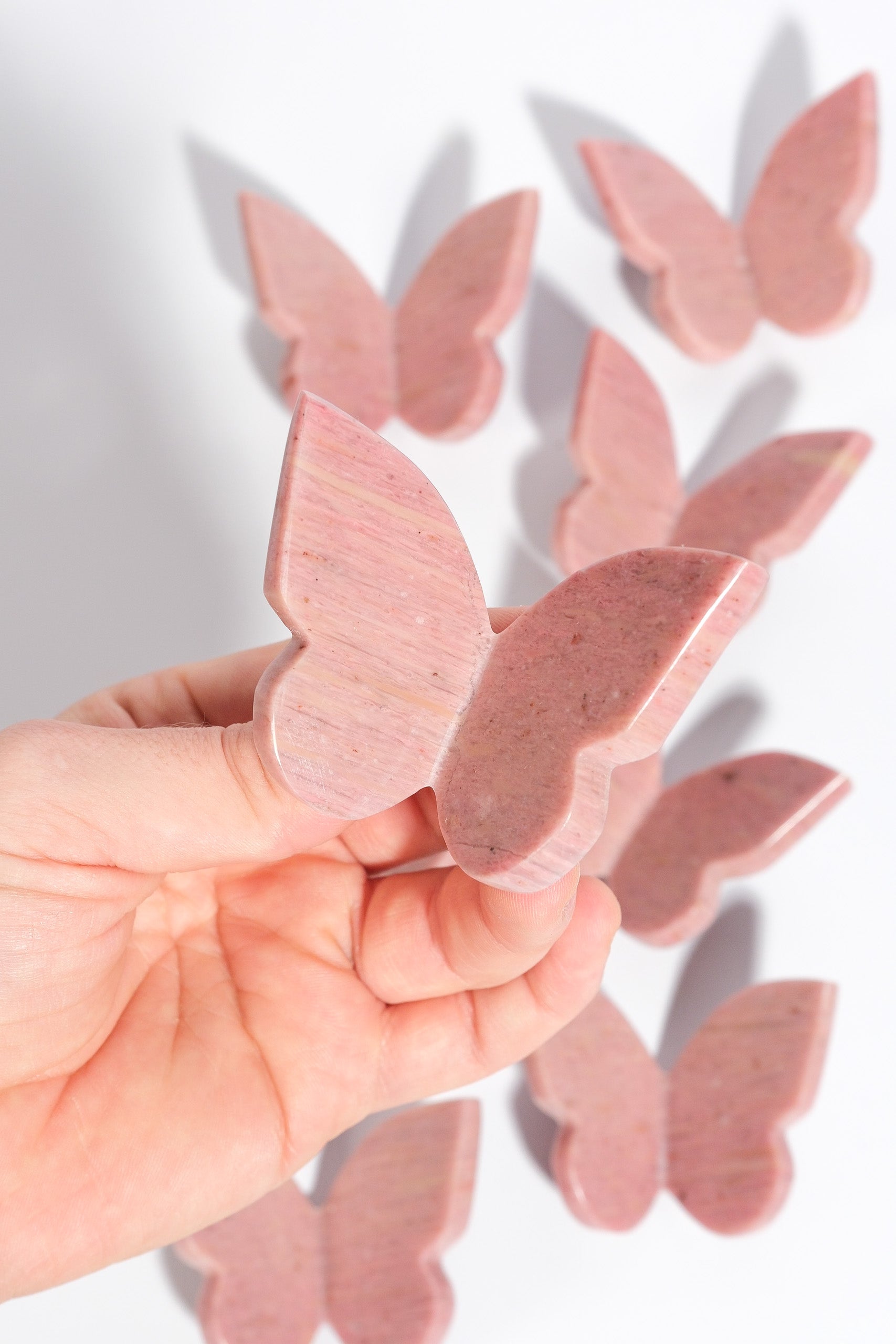 Pink Petrified Wood Butterfly