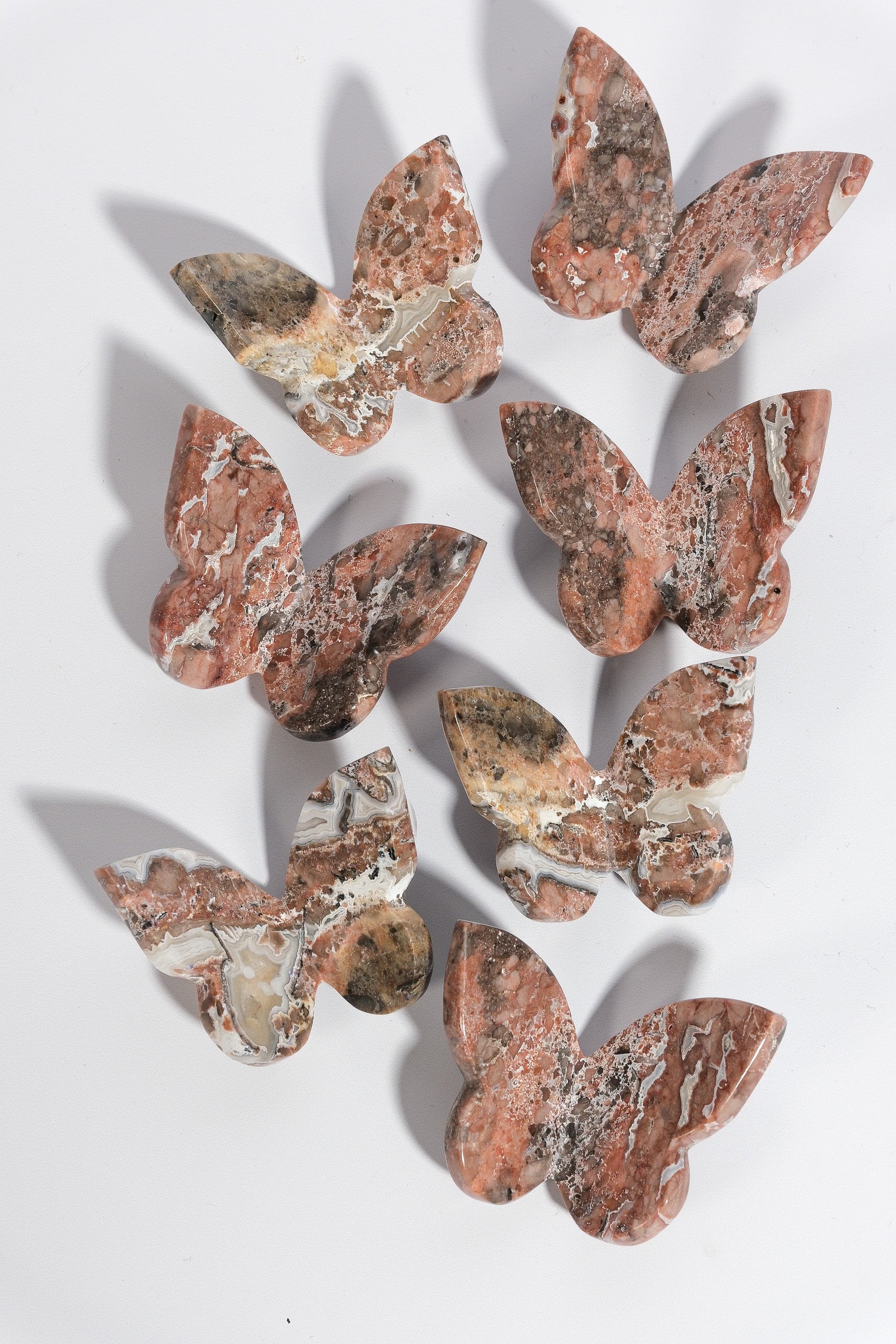 Sangria Lace Agate Butterfly