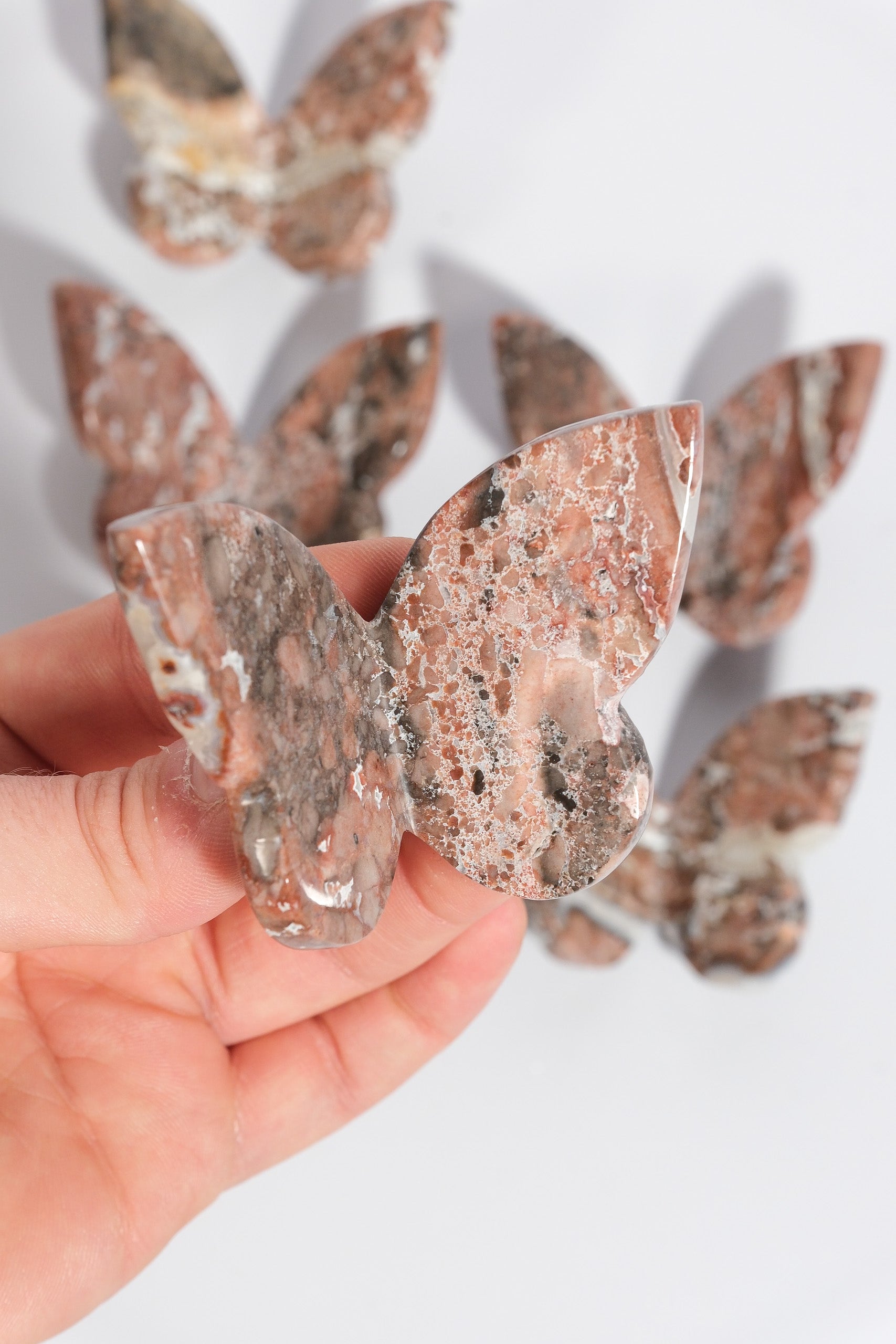 Sangria Lace Agate Butterfly