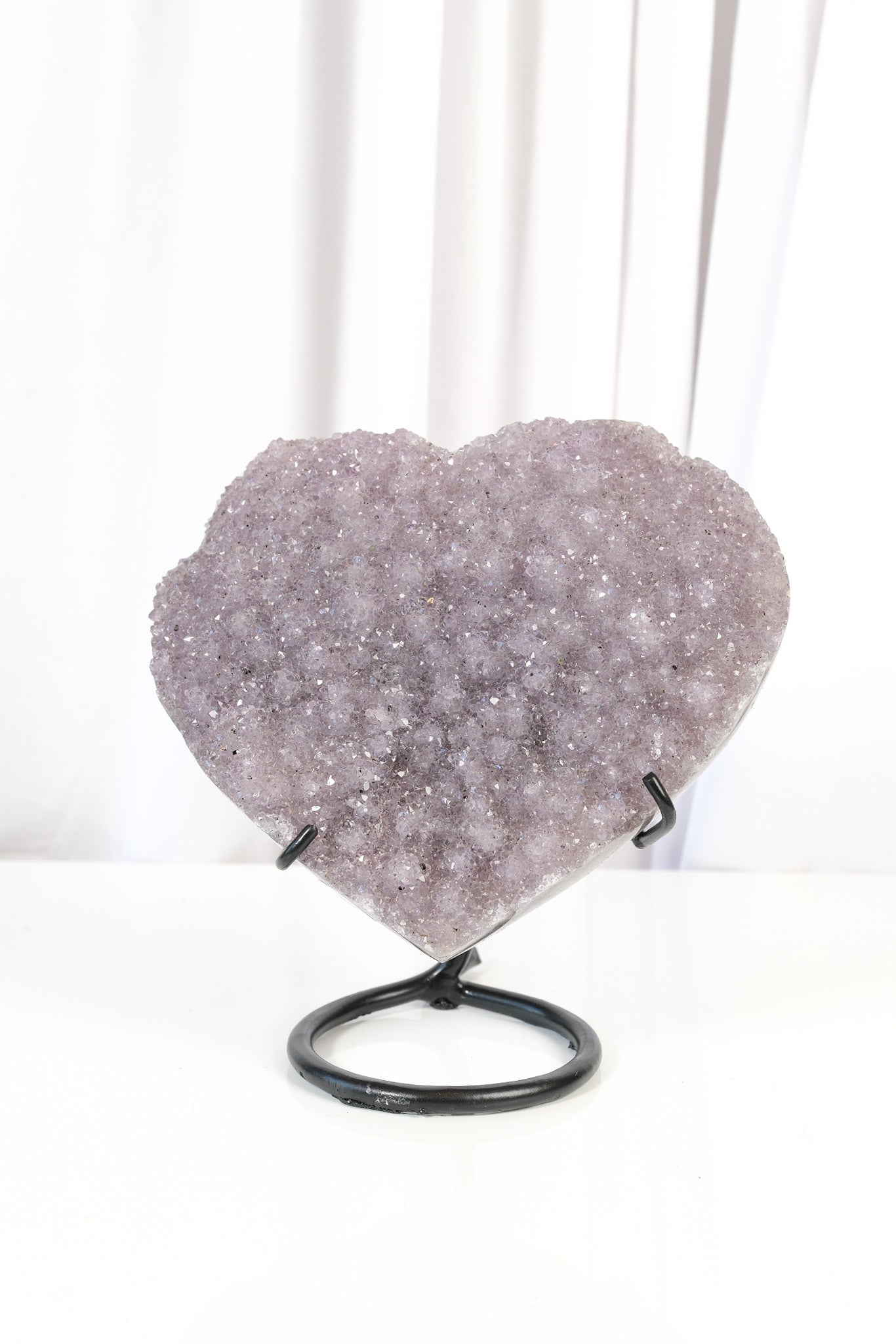 Amethyst Heart on Stand
