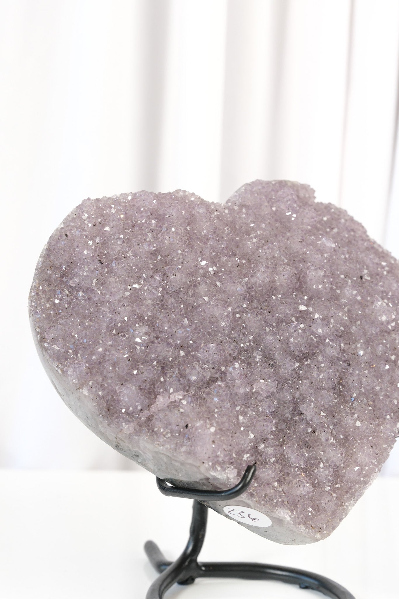 Amethyst Heart on Stand