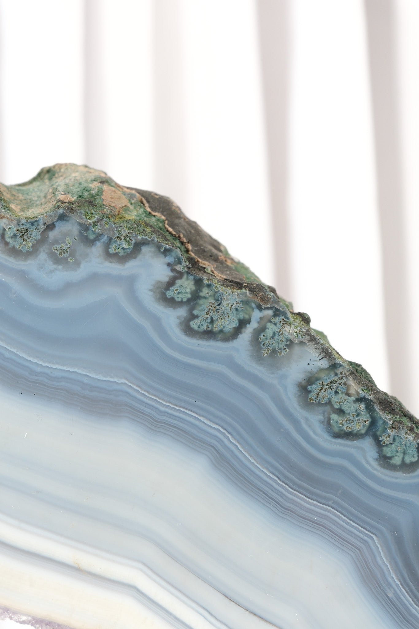 Agate with Amethyst Portal on Stand