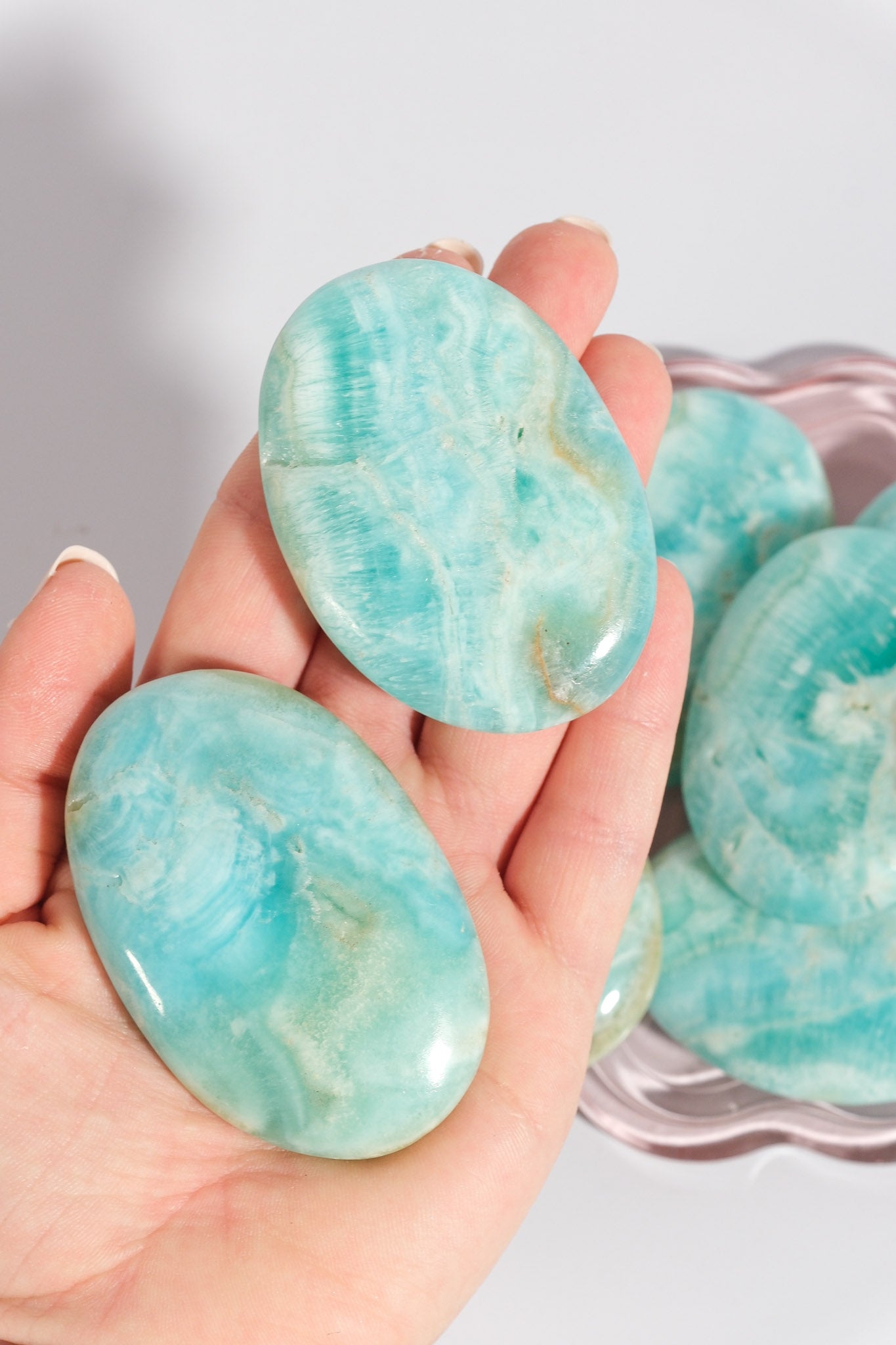 Blue Calcite Palmstone