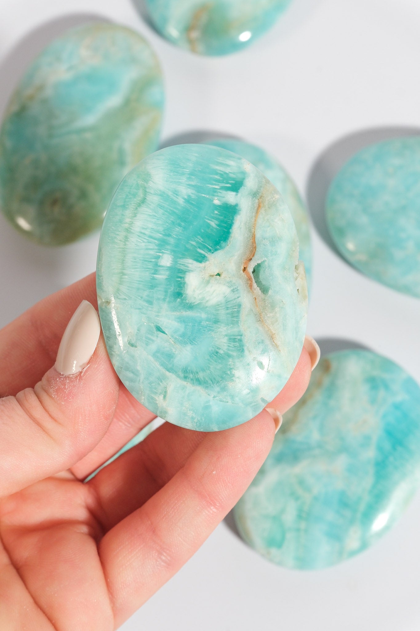 Blue Calcite Palmstone