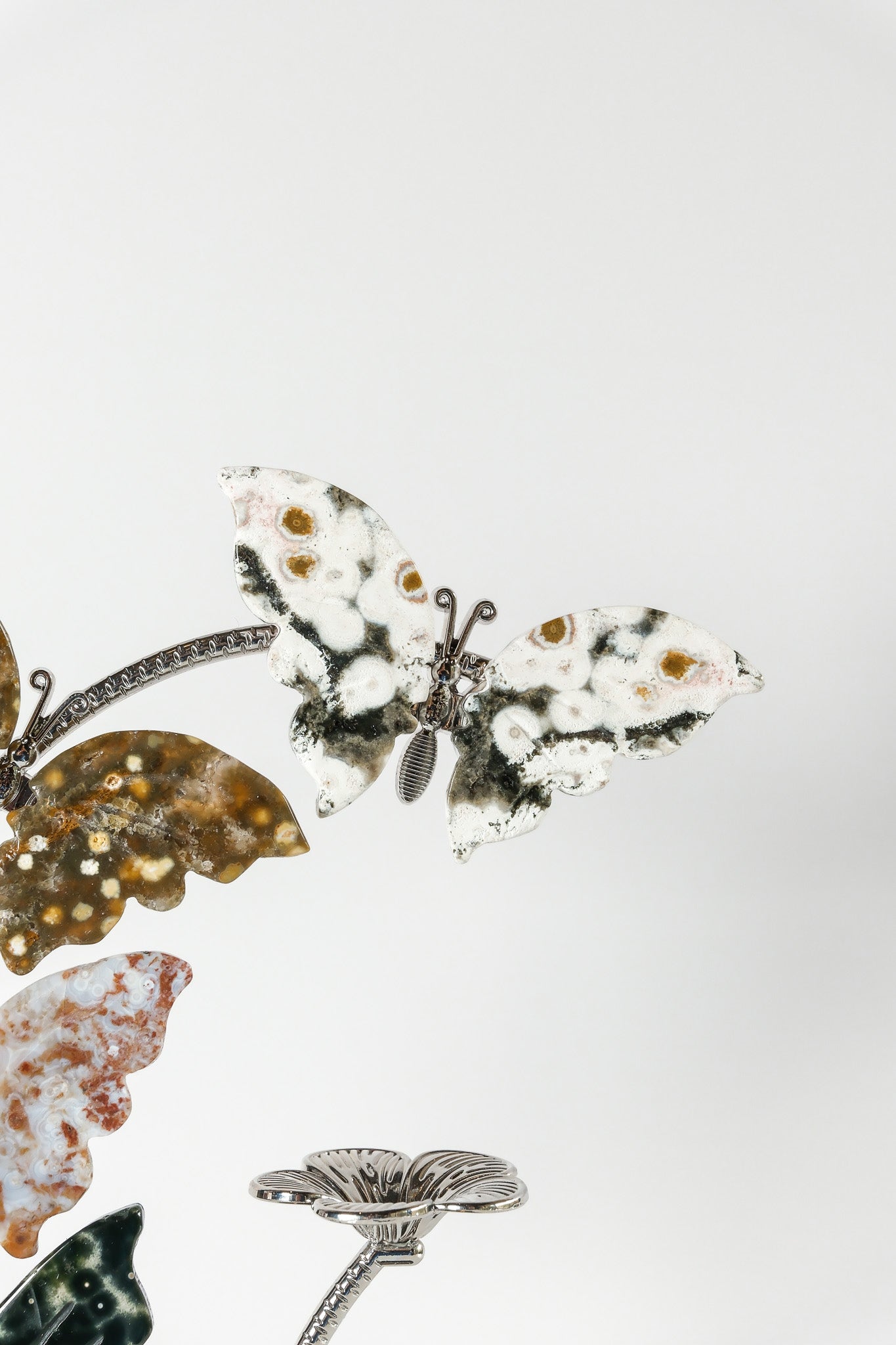 Ocean Jasper Butterfly Sphere Stand