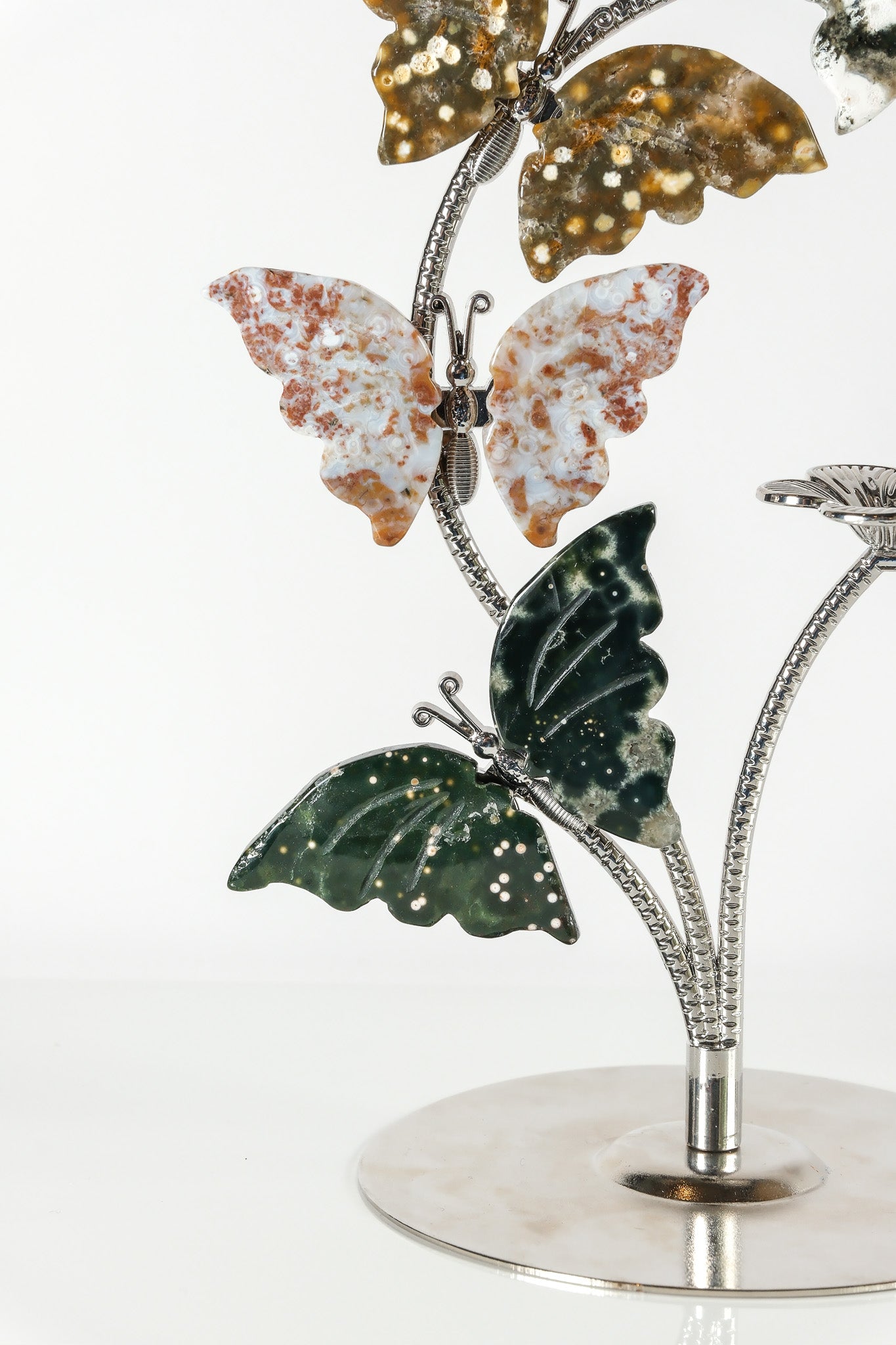 Ocean Jasper Butterfly Sphere Stand