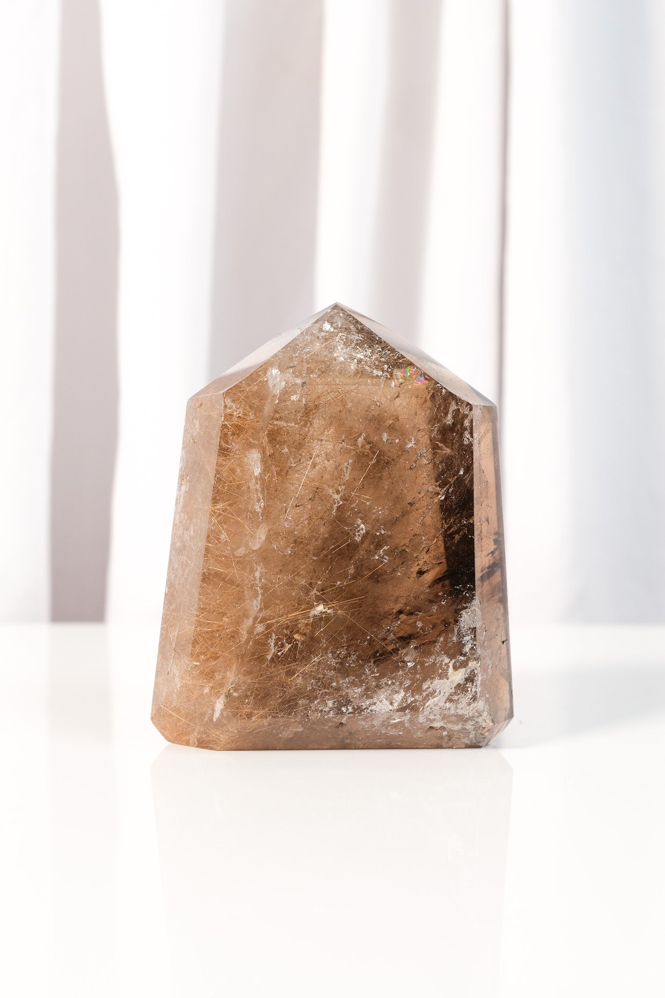 Mixed Rutile Smoky Quartz Freeform