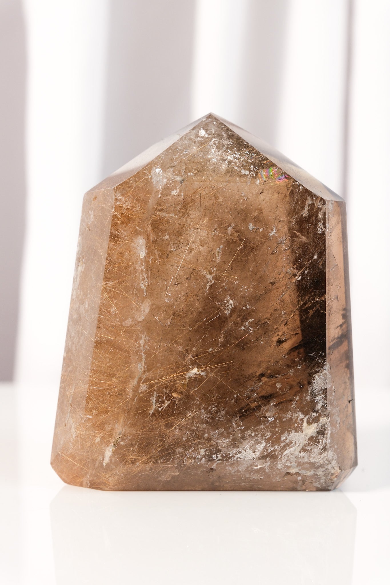 Mixed Rutile Smoky Quartz Freeform