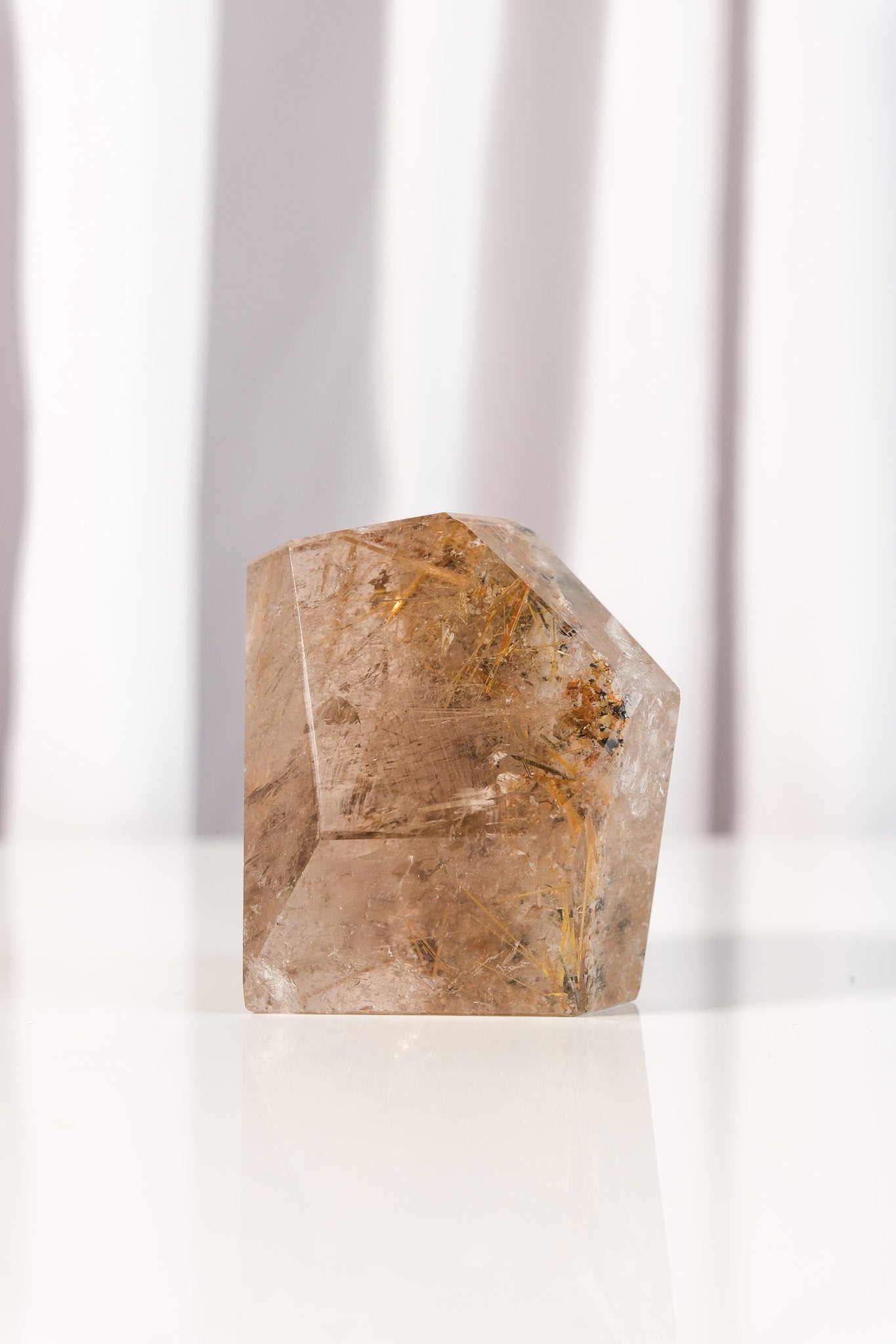 Gold Rutile Smoky Garden Quartz Freeform