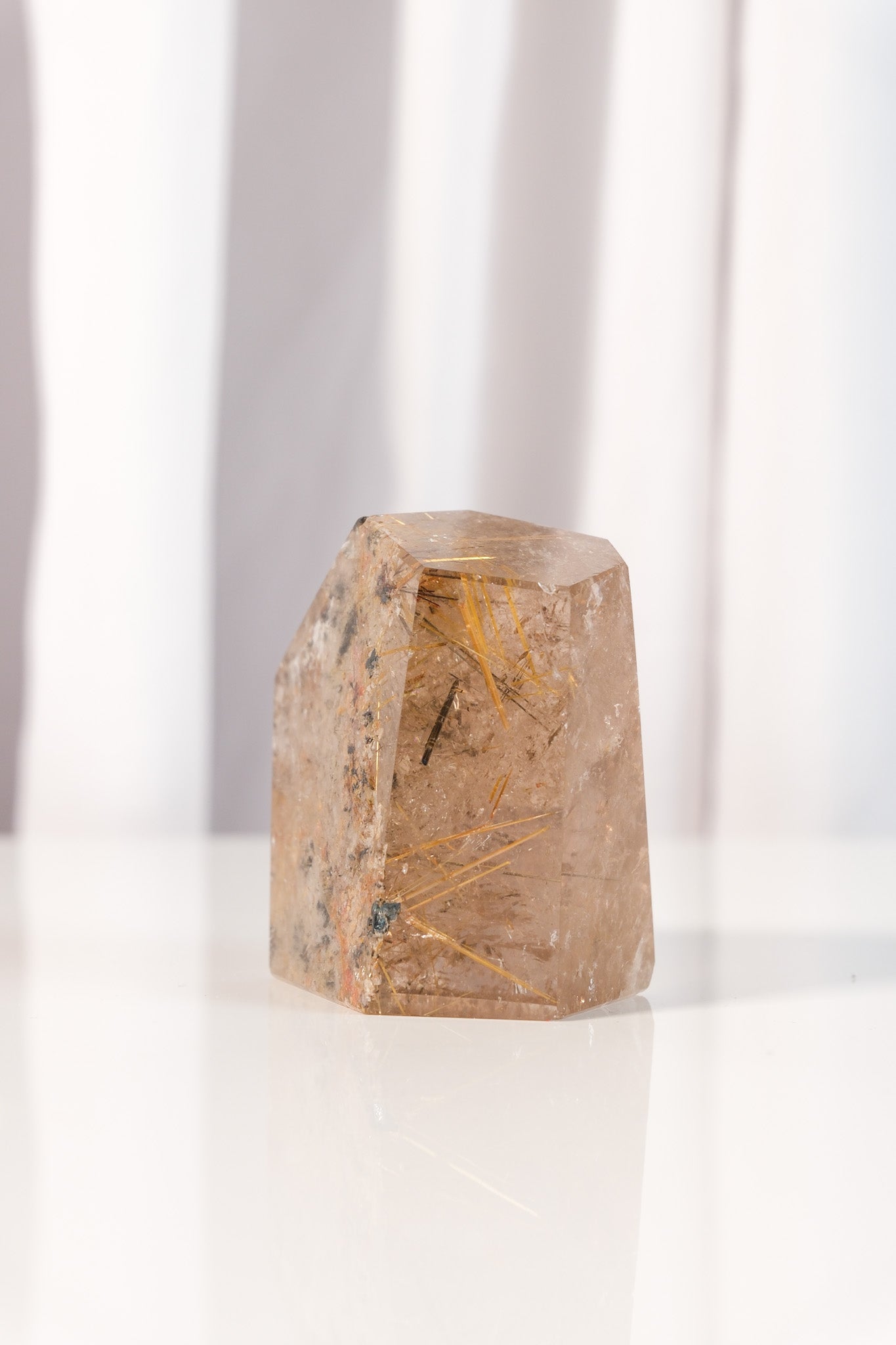 Gold Rutile Smoky Garden Quartz Freeform
