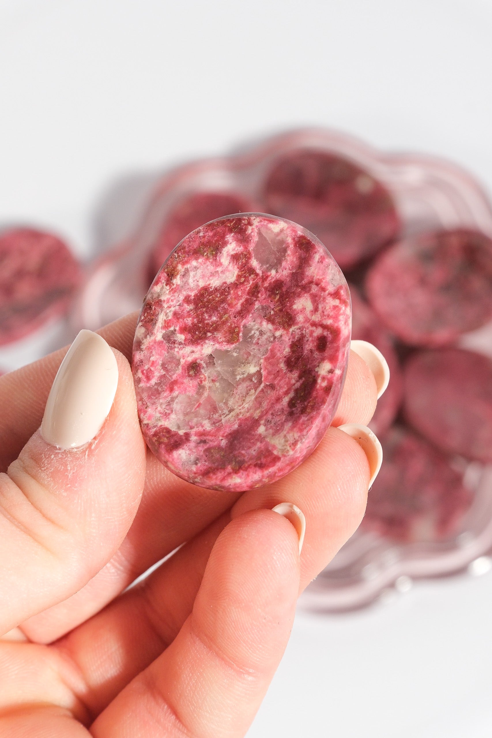 Thulite Worry Stone