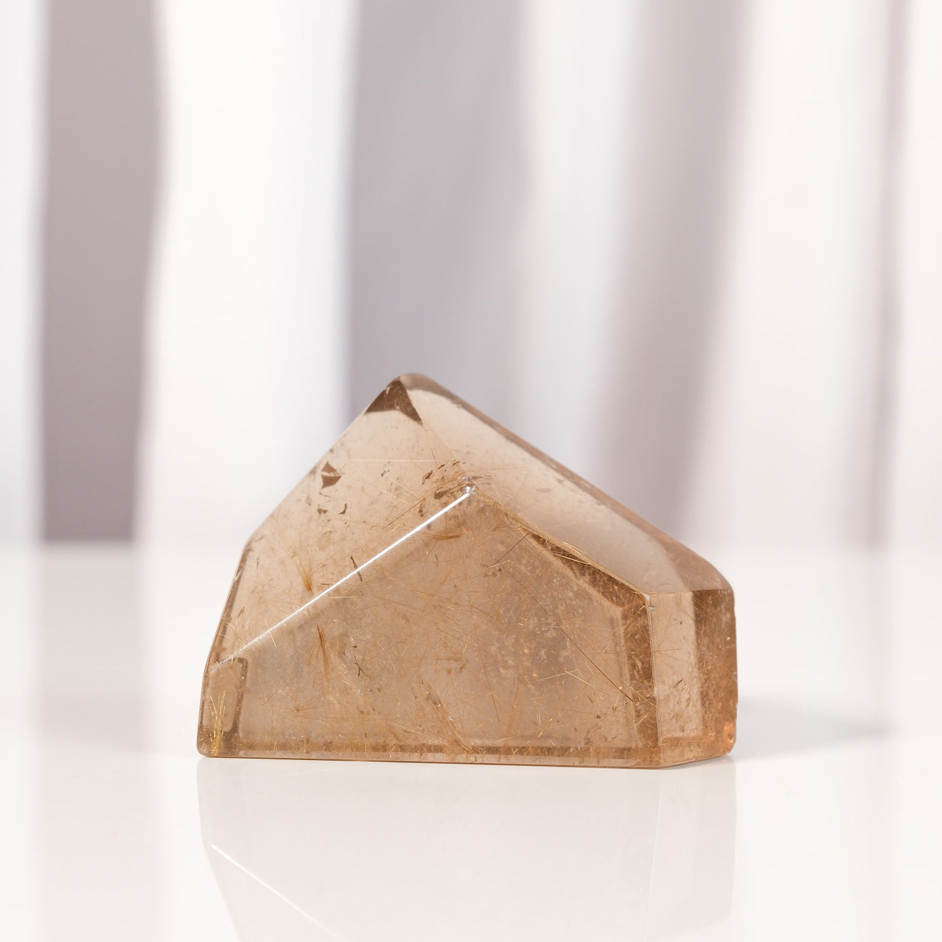 Gold Rutile Smoky Quartz Freeform