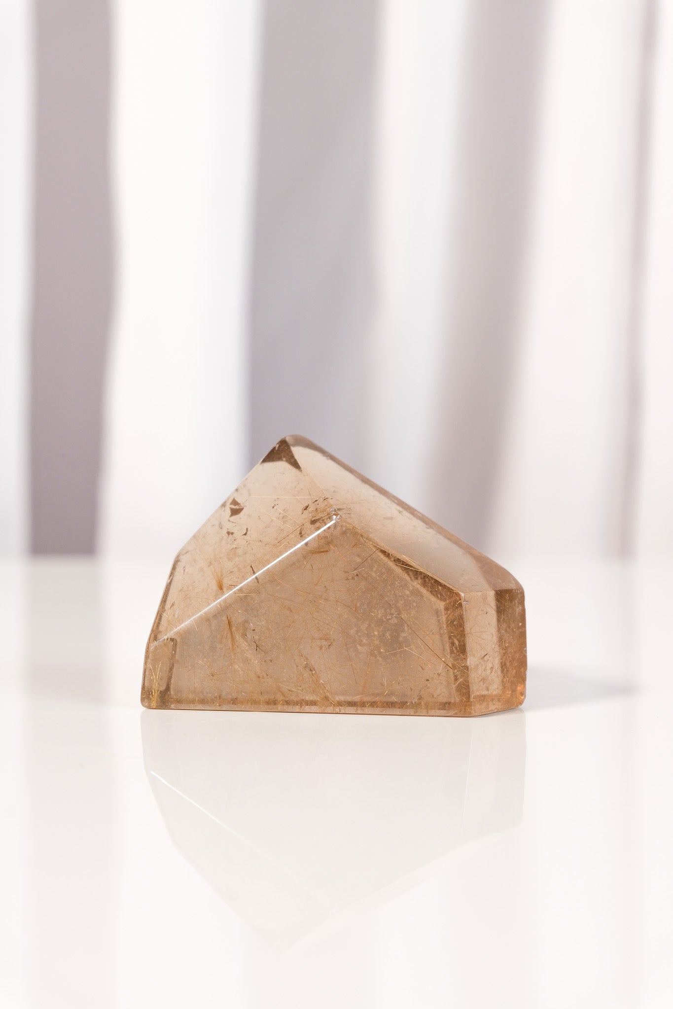 Gold Rutile Smoky Quartz Freeform