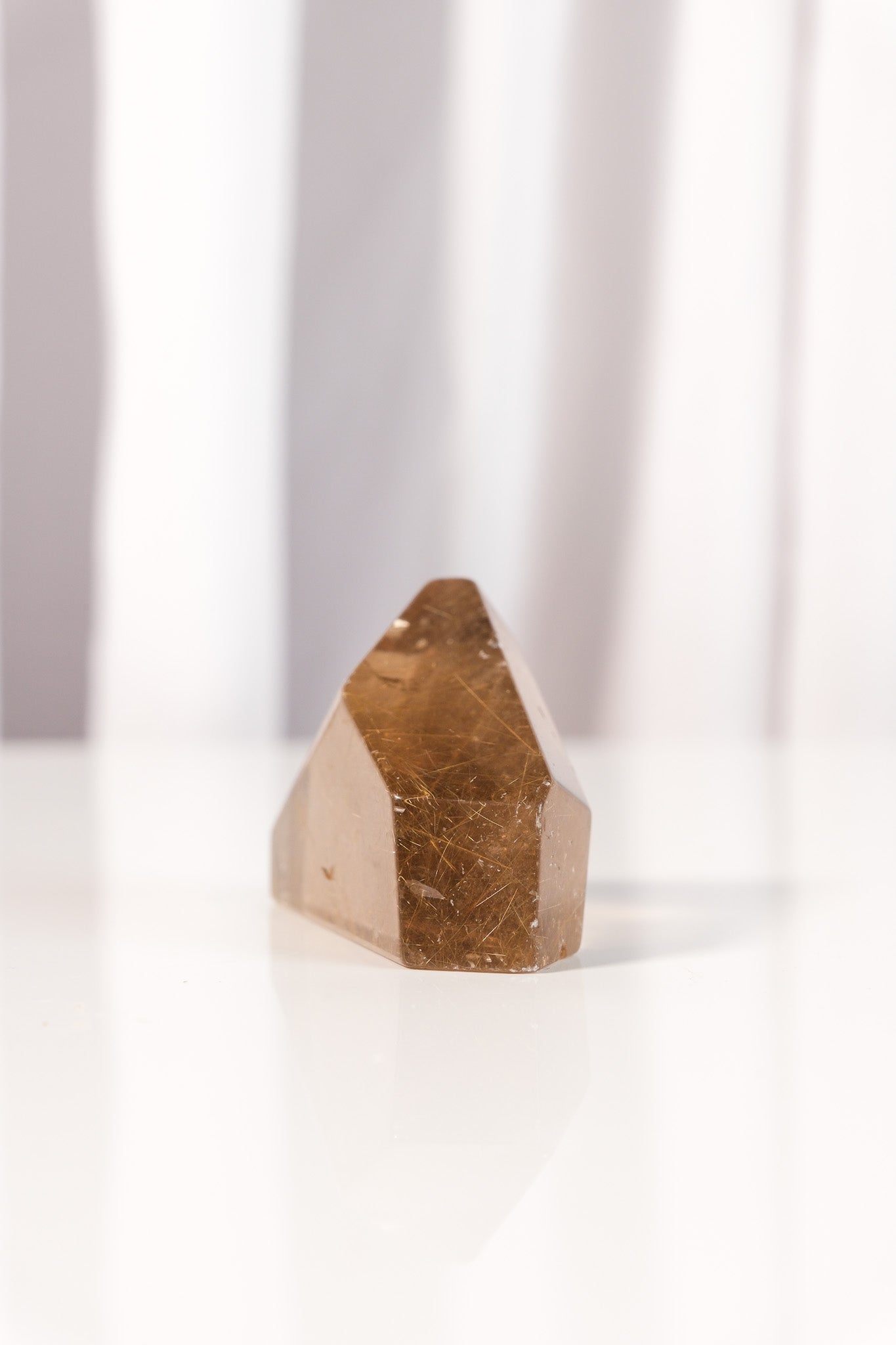 Gold Rutile Smoky Quartz Freeform