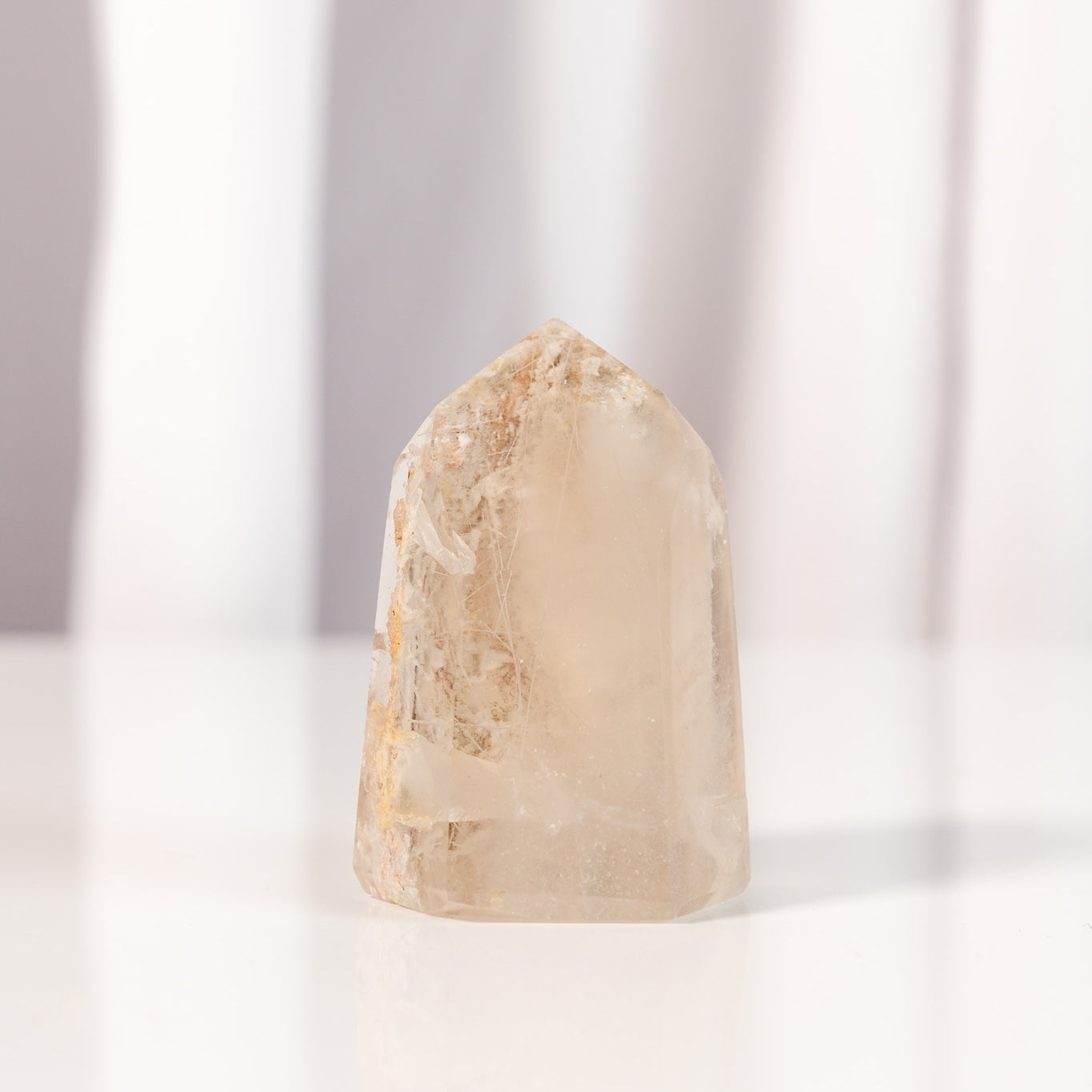 Phantom Silver Rutile Garden Quartz Tower