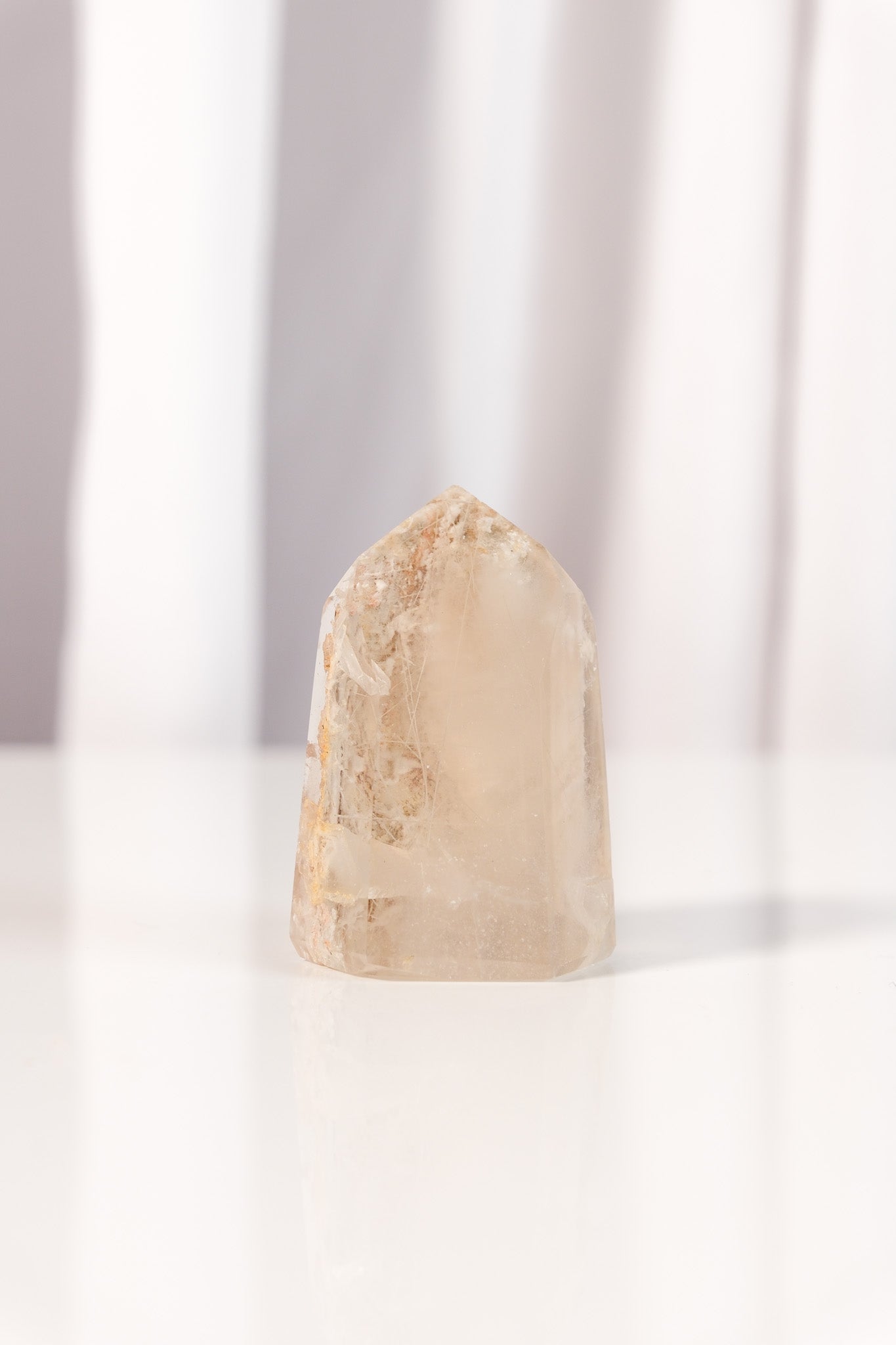 Phantom Silver Rutile Garden Quartz Tower