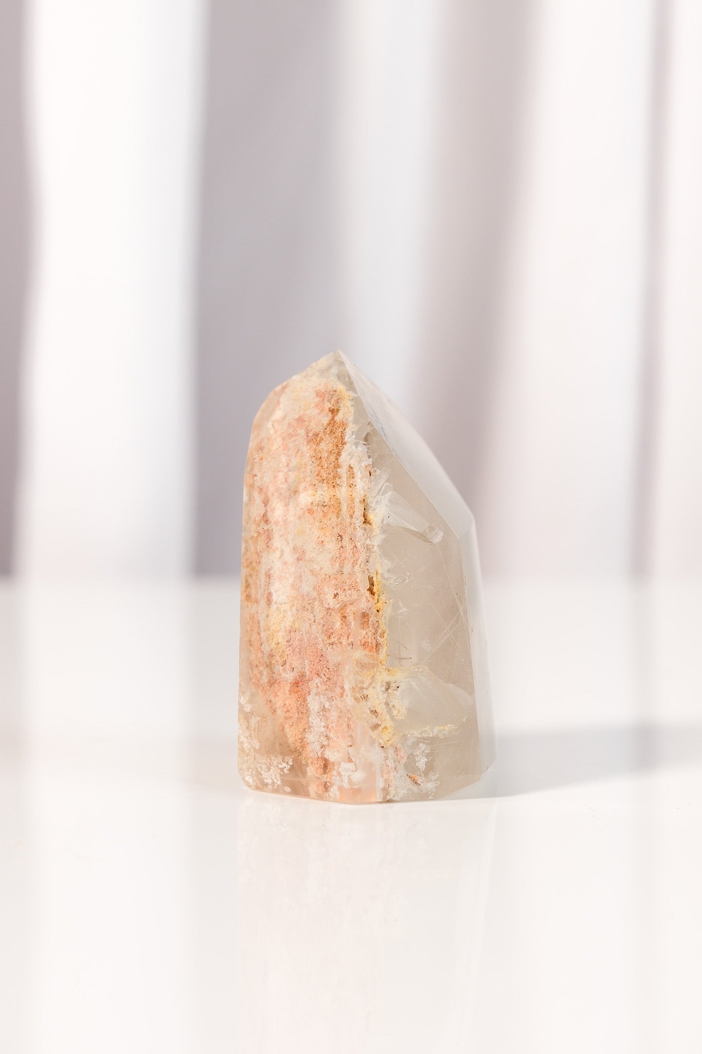 Phantom Silver Rutile Garden Quartz Tower