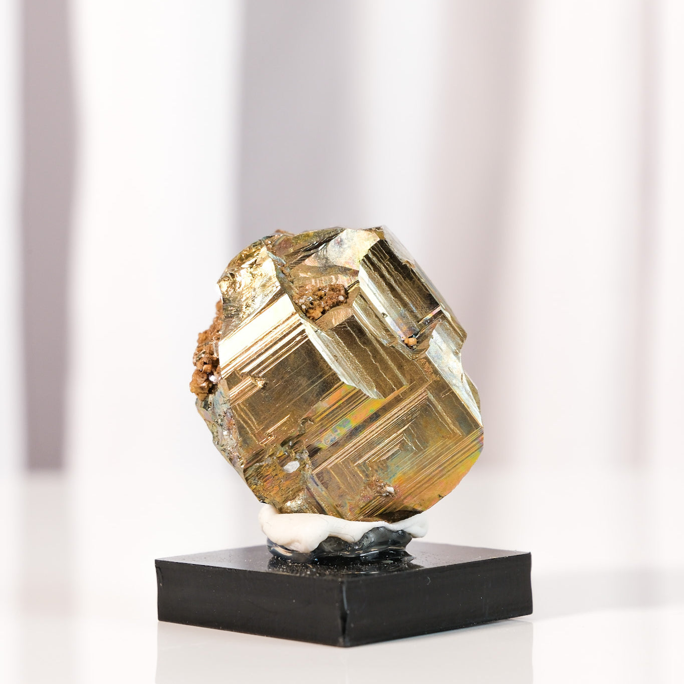 Rainbow Pyrite Cluster on Stand